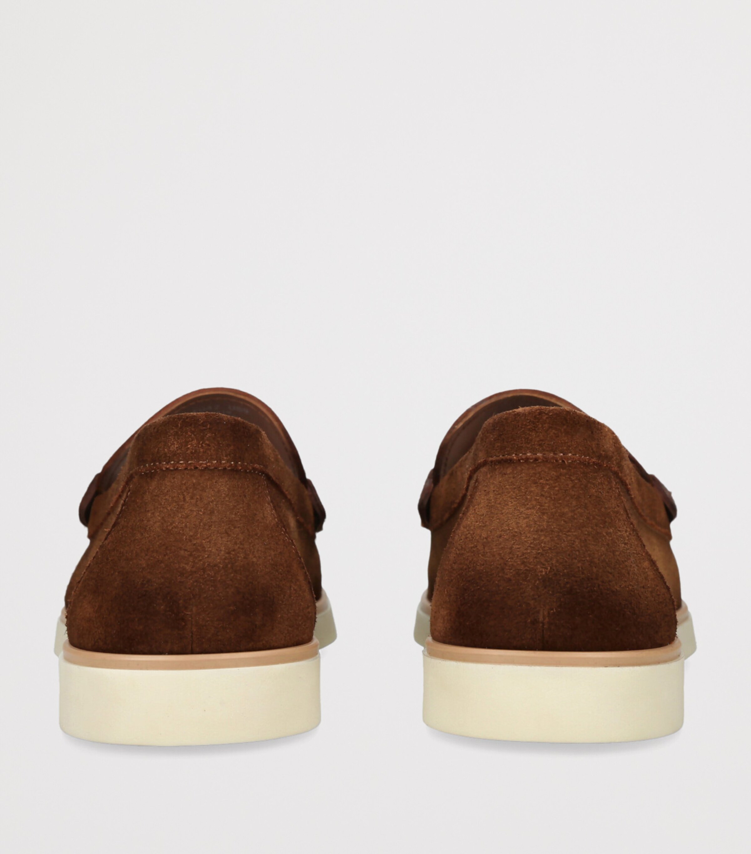 Suede Horsebit Loafers BROWN Image 2