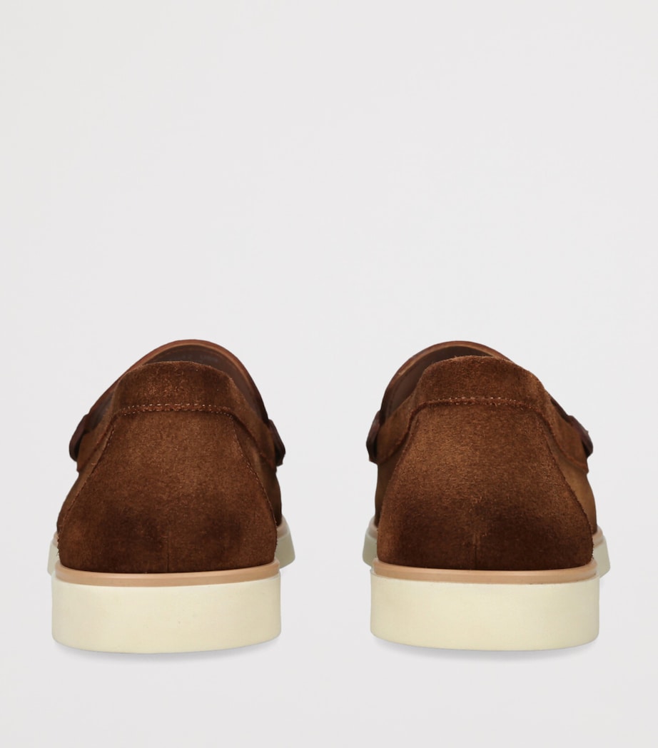 Suede Horsebit Loafers BROWN Image 2