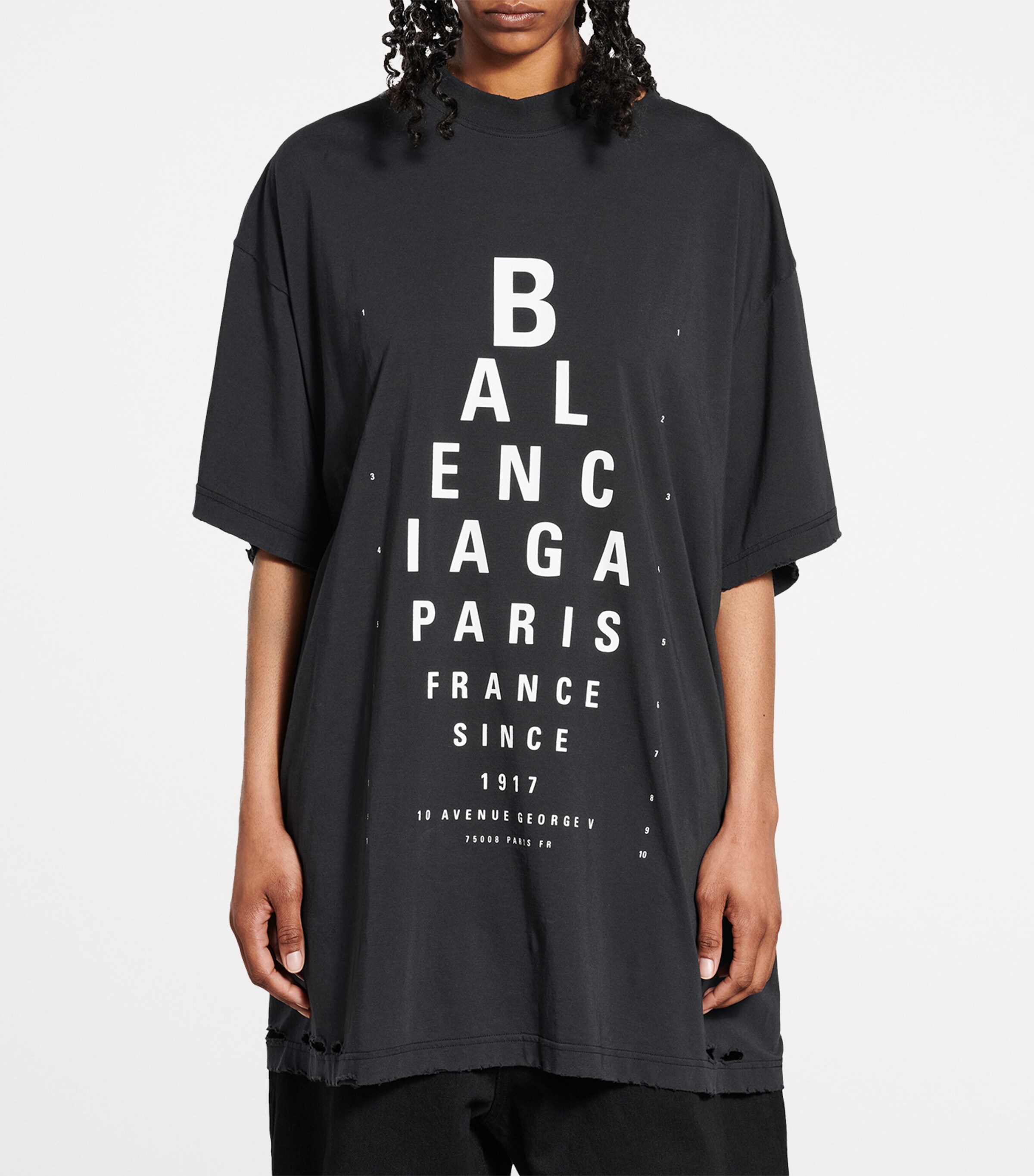 Balenciaga Mens Cotton Oversized Logo T-Shirt Image 6