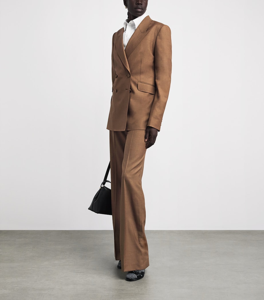 Gabriela Hearst Womens Virgin Wool Angela Blazer Cht Chestnut Image 2