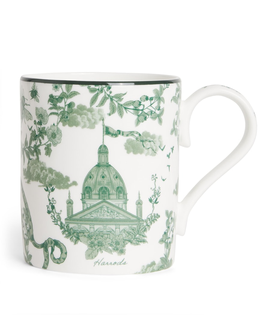 Bone China Toile Mug (300ml) GREEN Image 1