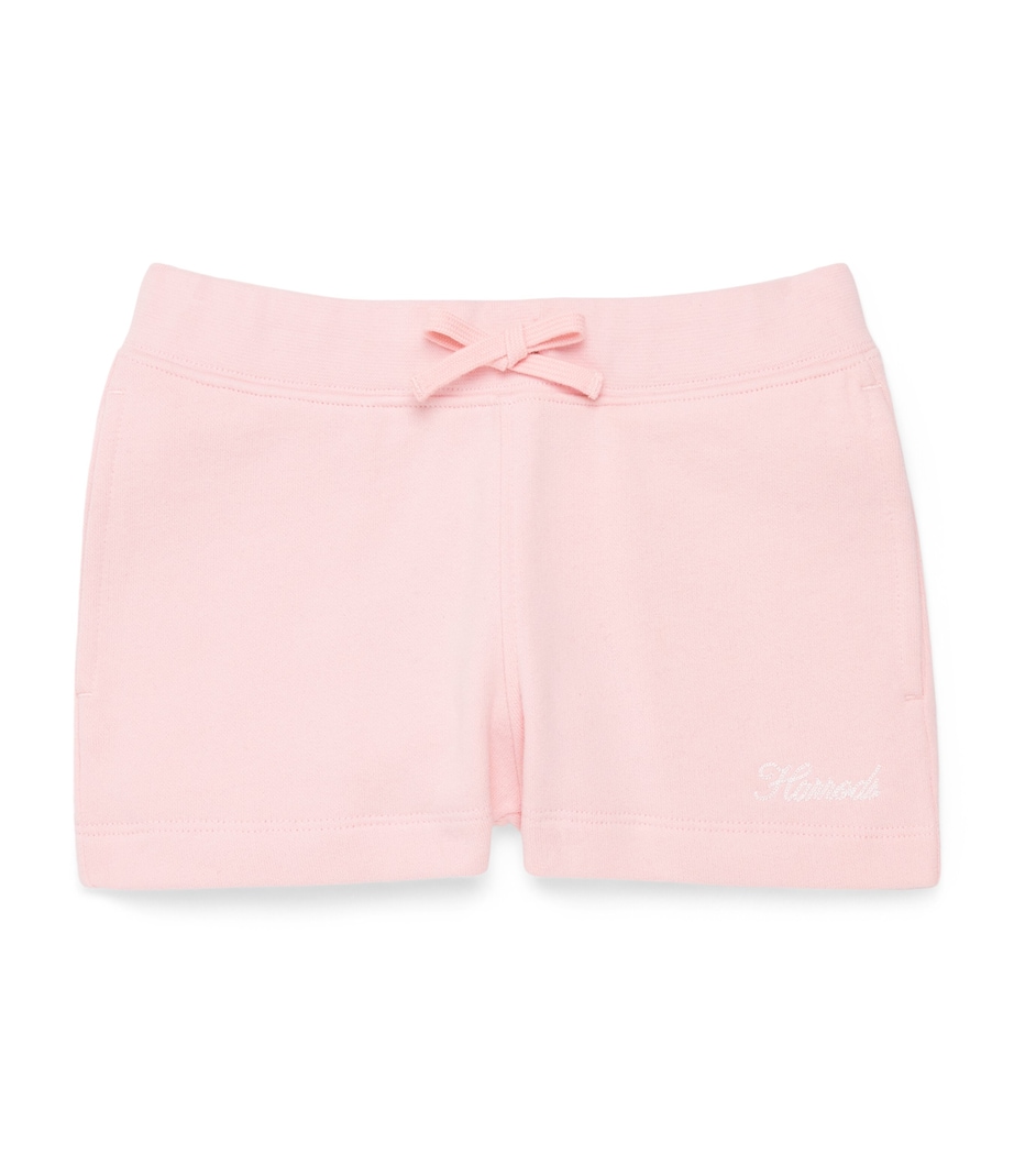 Harrods Cotton Jersey Shorts (2-8 Years) Pink Image 1