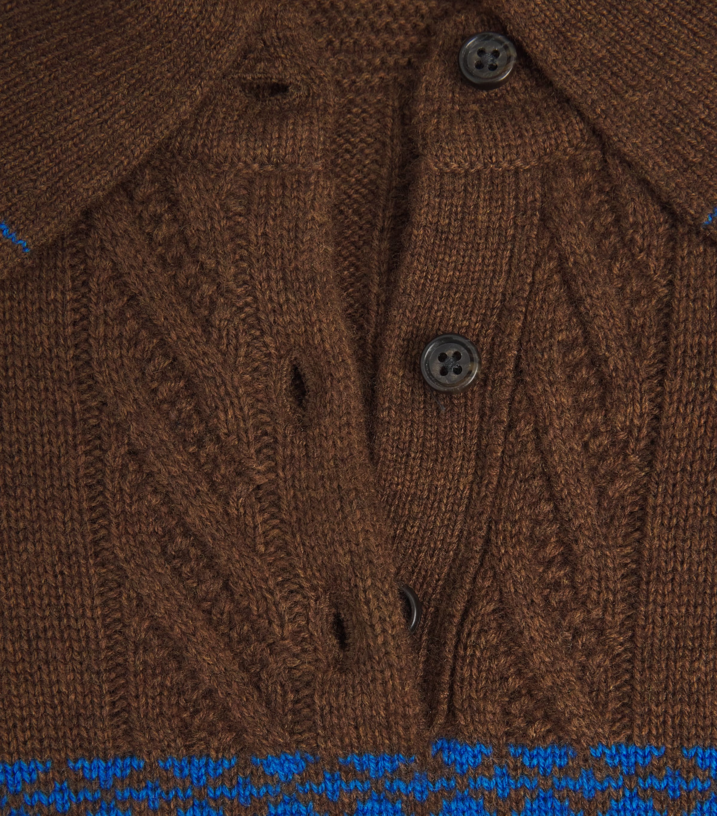 Wool-Cashmere Fair Isle Sweater CHESTNUT COMBO Image 5