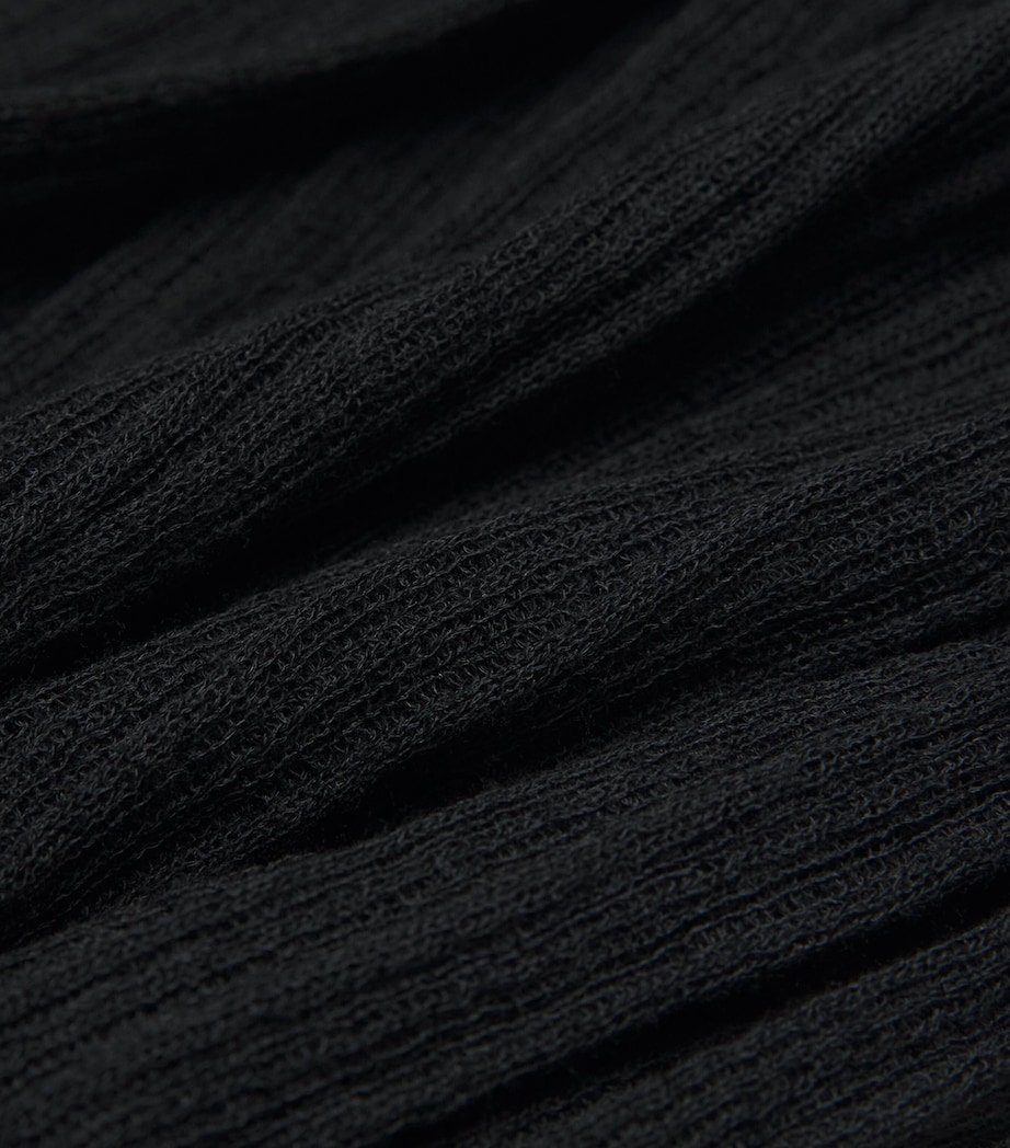 Sheer Knit Henley Top ONYX Image 5