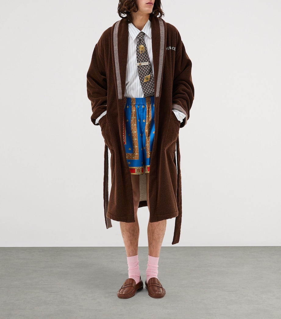 Versace Cotton Medusa Robe (XL) Brown/white Image 2