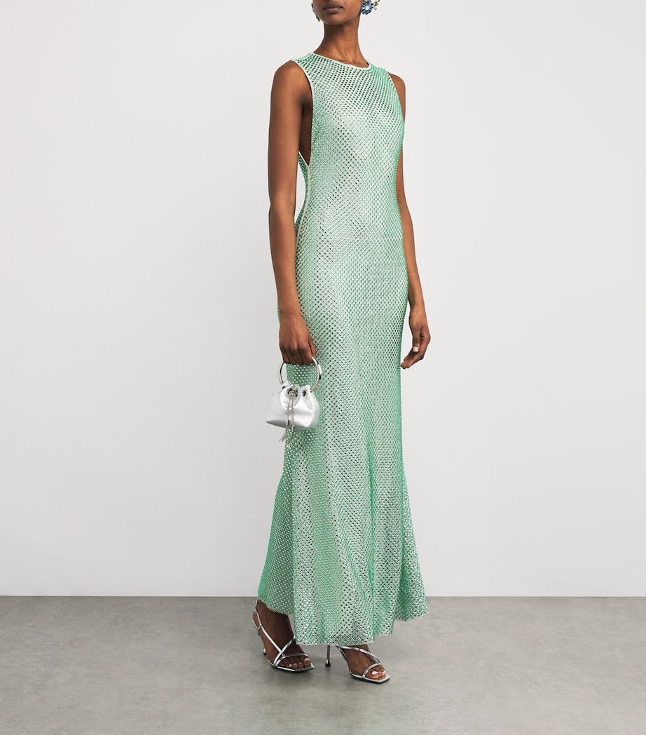 Crystal-Embellished Maxi Dress GREEN Image 2