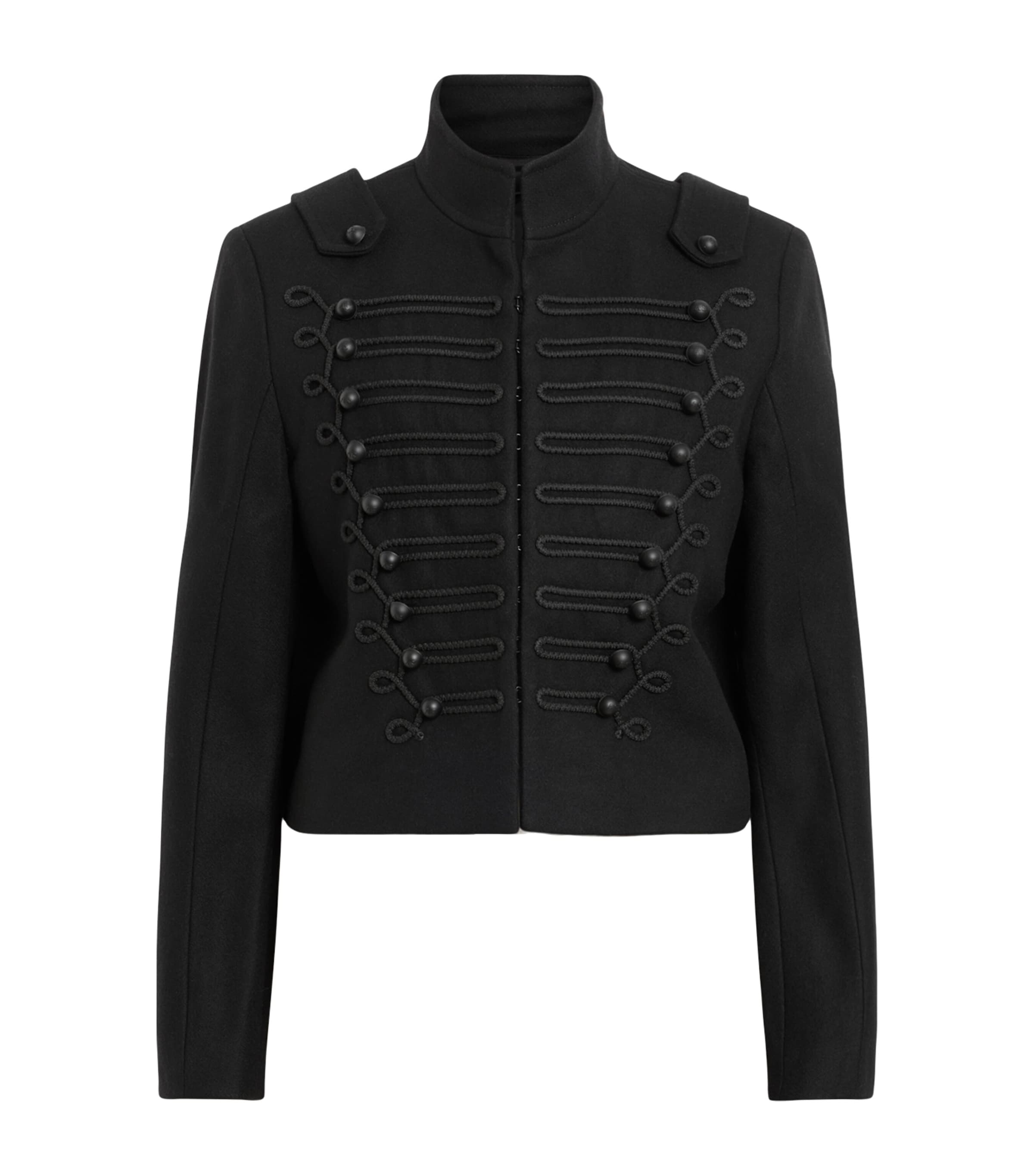 Allsaints Wool-blend Rummy Jacket In Black