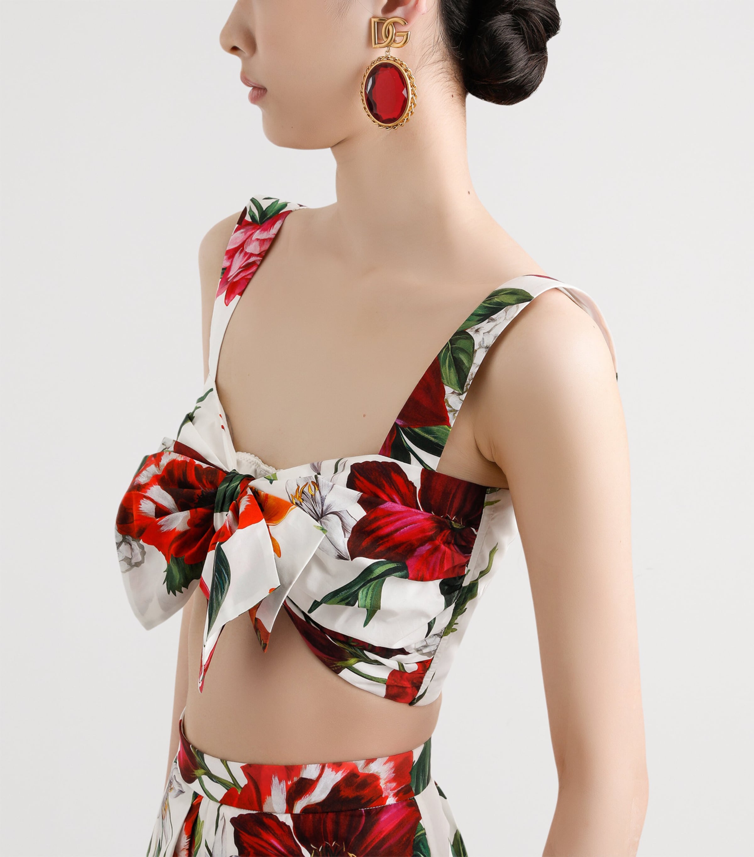 Cotton Floral Crop Top HA5PB-ANEMONI Image 4