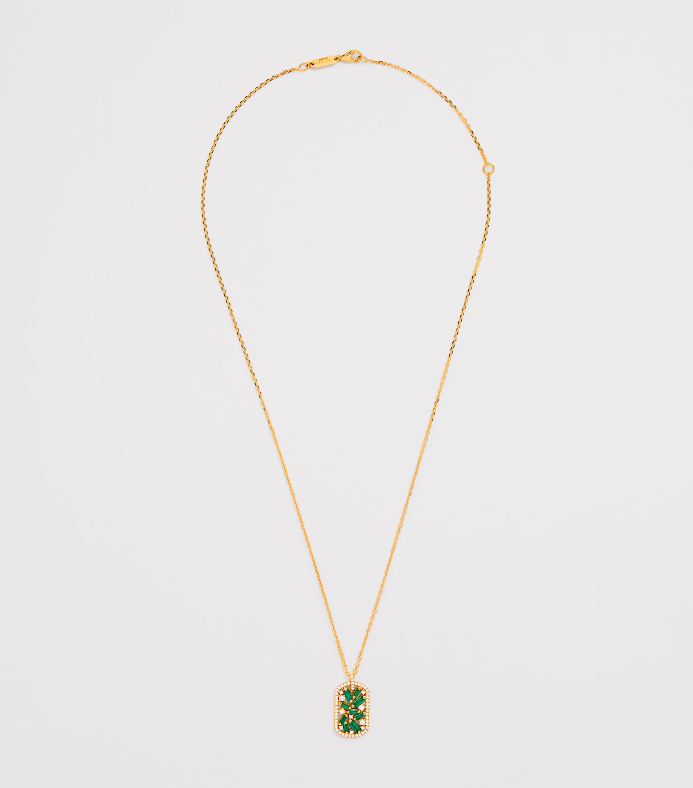 Yellow Gold, Diamond and Emerald Frenzy Necklace 18K YG/EMER Image 3