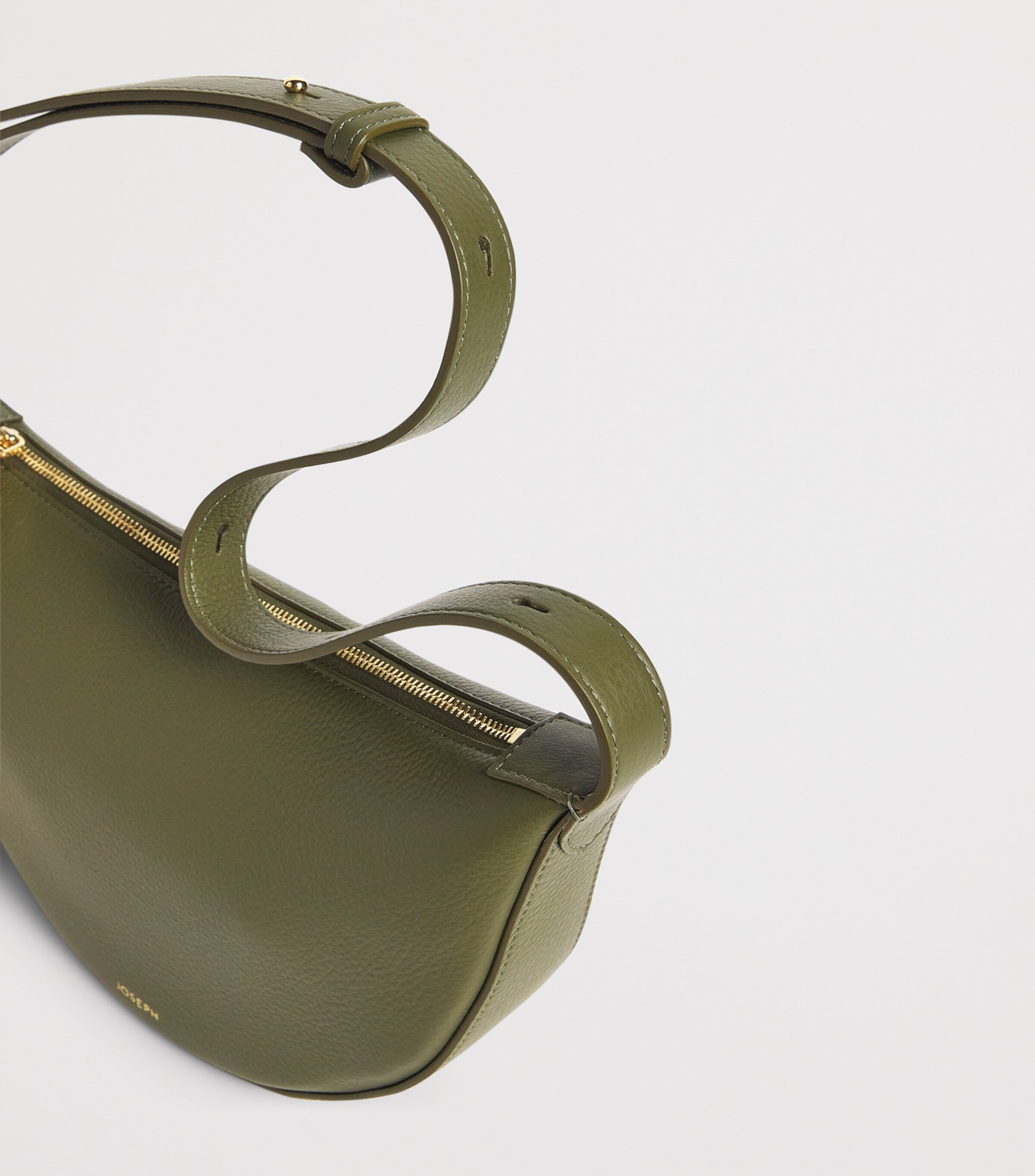 Joseph Leather Bean Shoulder Bag Palm Leaf Image 4