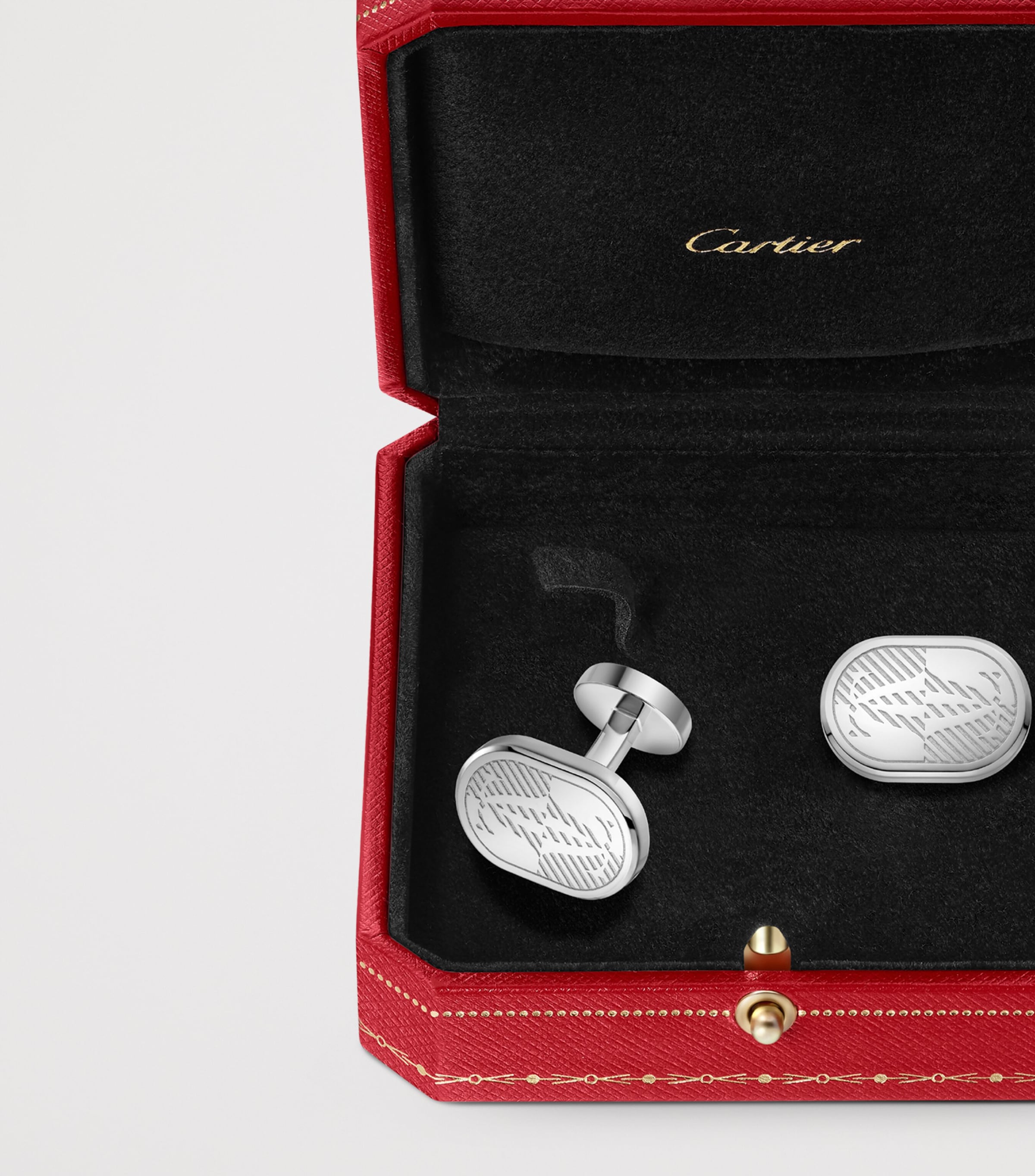 Cartier Sterling Silver Double C de Cartier Cufflinks Sterling Silver Image 3