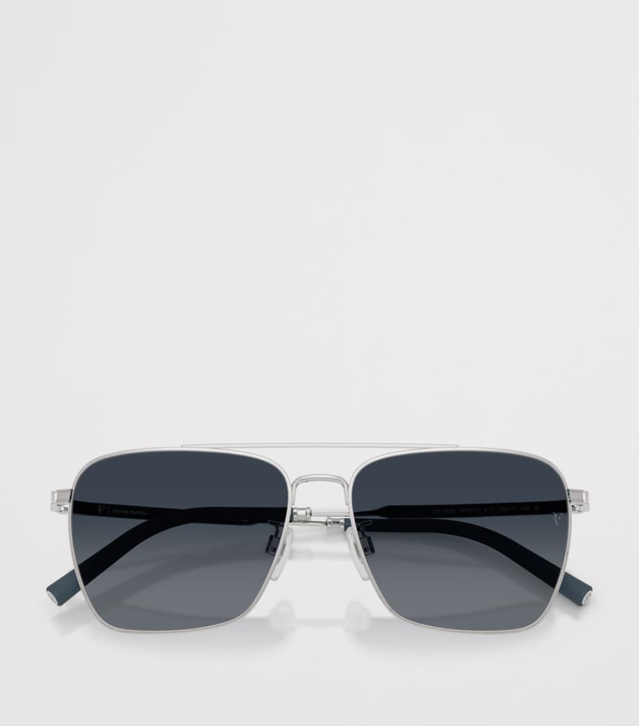 Oliver Peoples Metal R-15 Square Sunglasses Silver Image 7