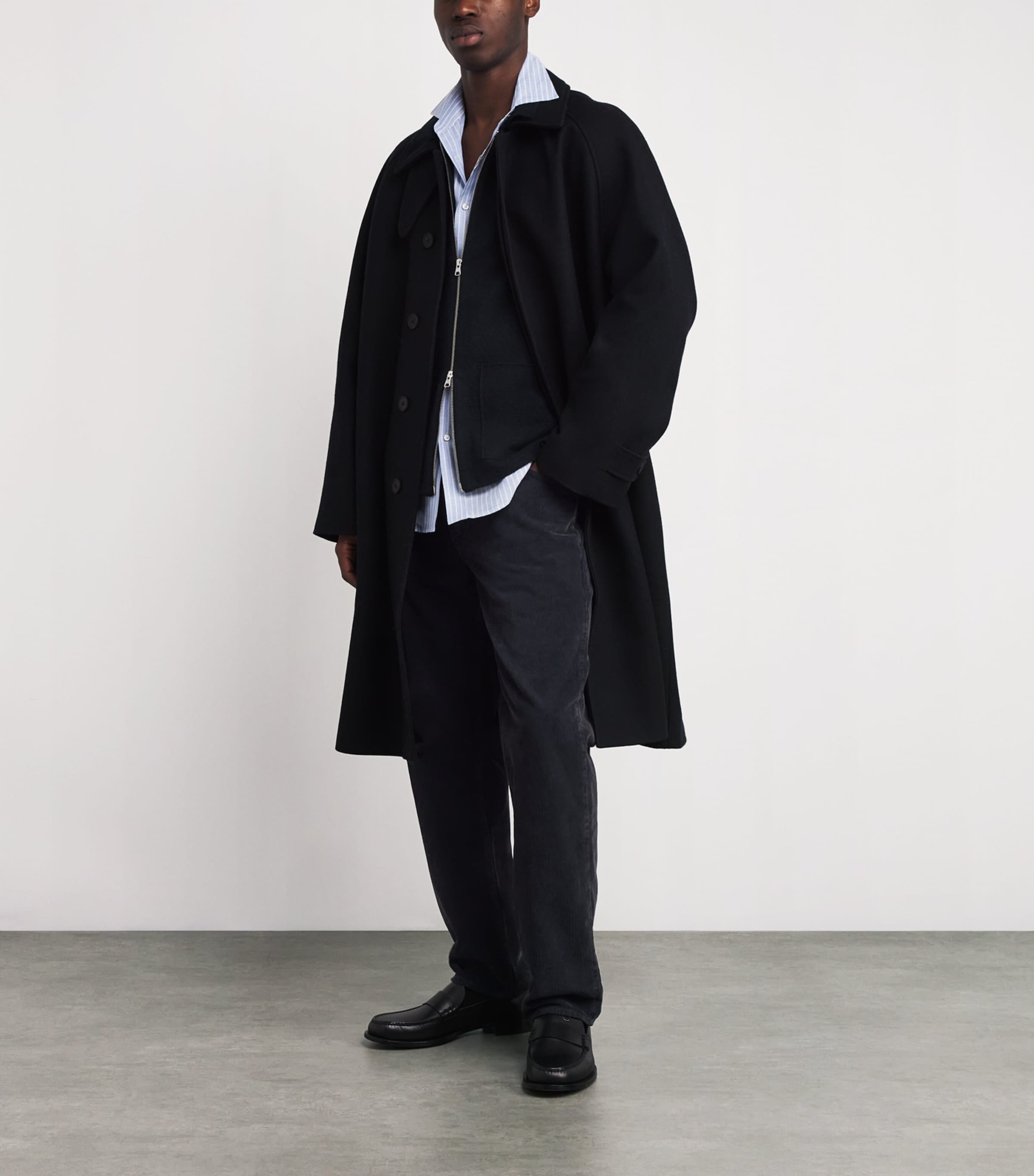 x Aaron Levine Cotton Corduroy Woodstock Trousers FADED BLUE Image 2