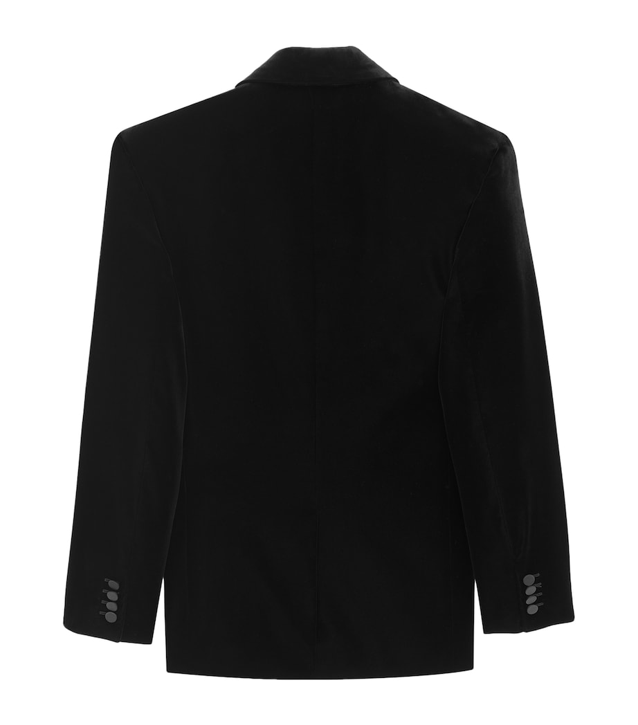 Velvet Double-Breasted Blazer 1000 Image 2