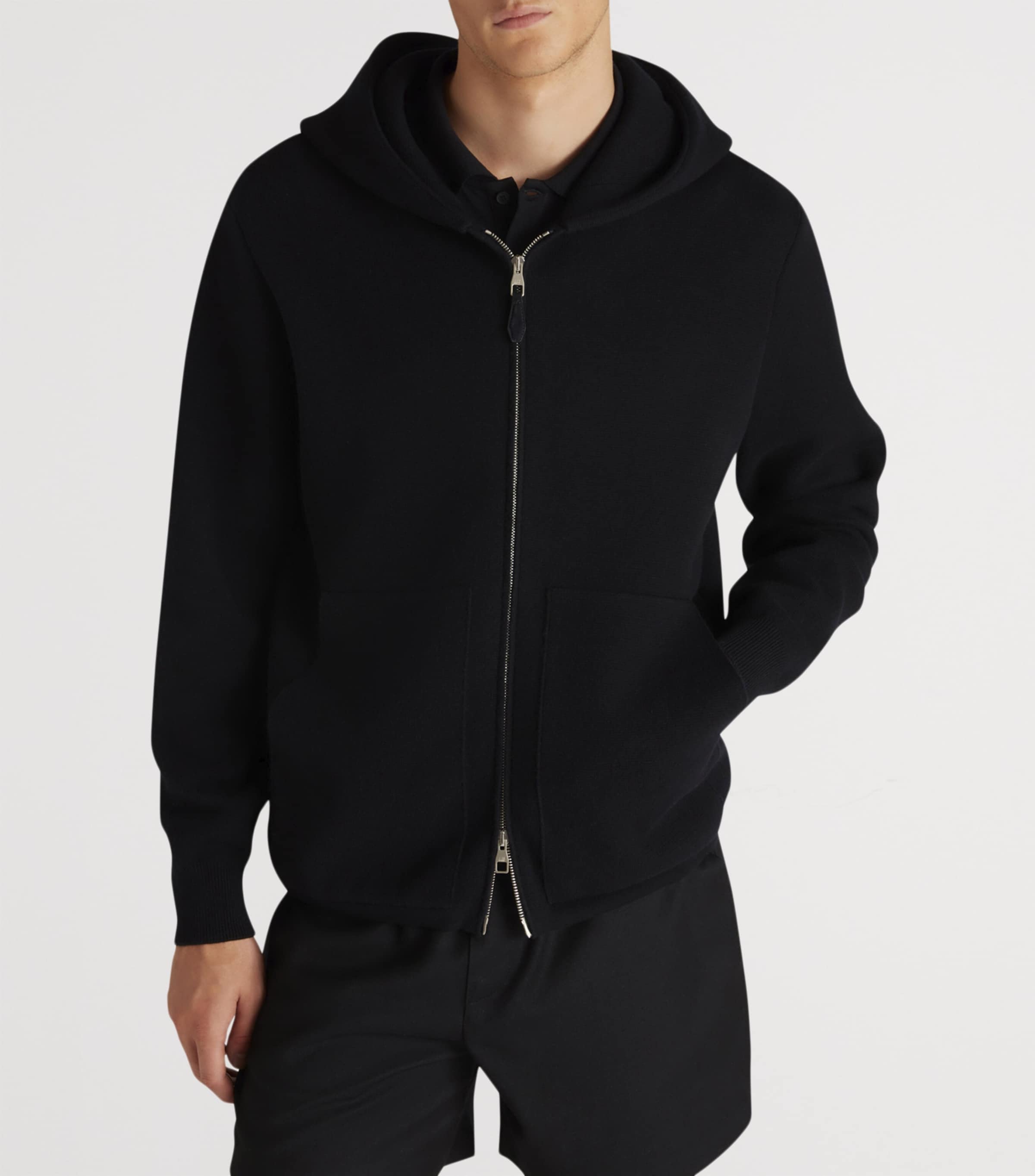 Cotton-Cashmere Zip-Up Hoodie 416HOUSE NAVY Image 4