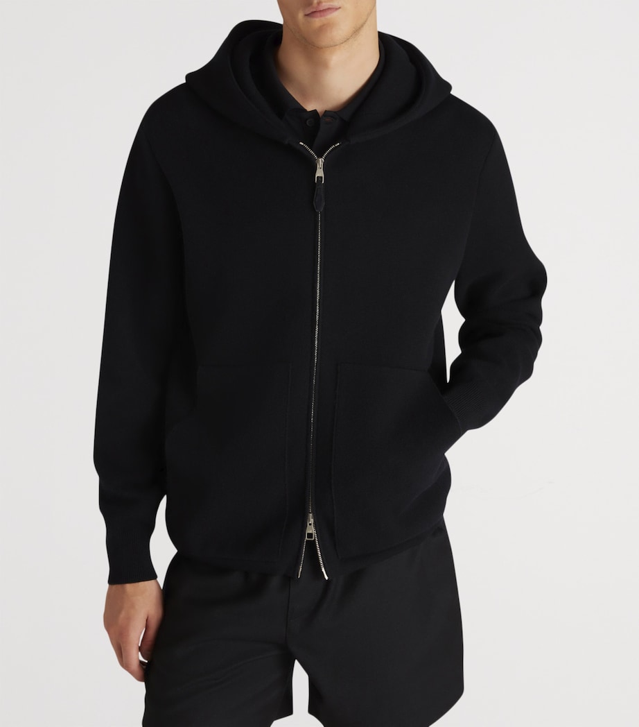 Cotton-Cashmere Zip-Up Hoodie 416HOUSE NAVY Image 4