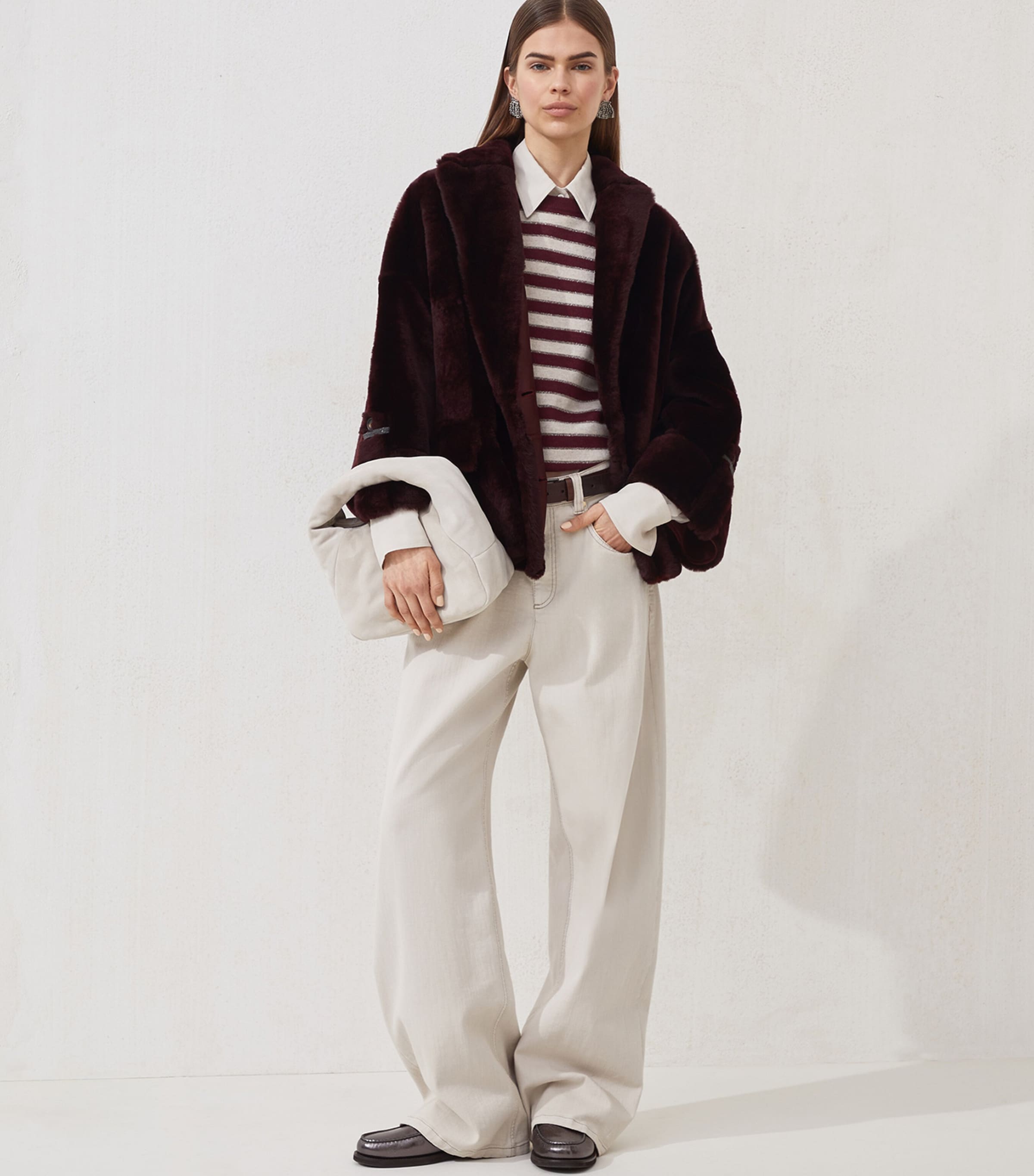 Shearling Reversible Overcoat C4243 Image 4