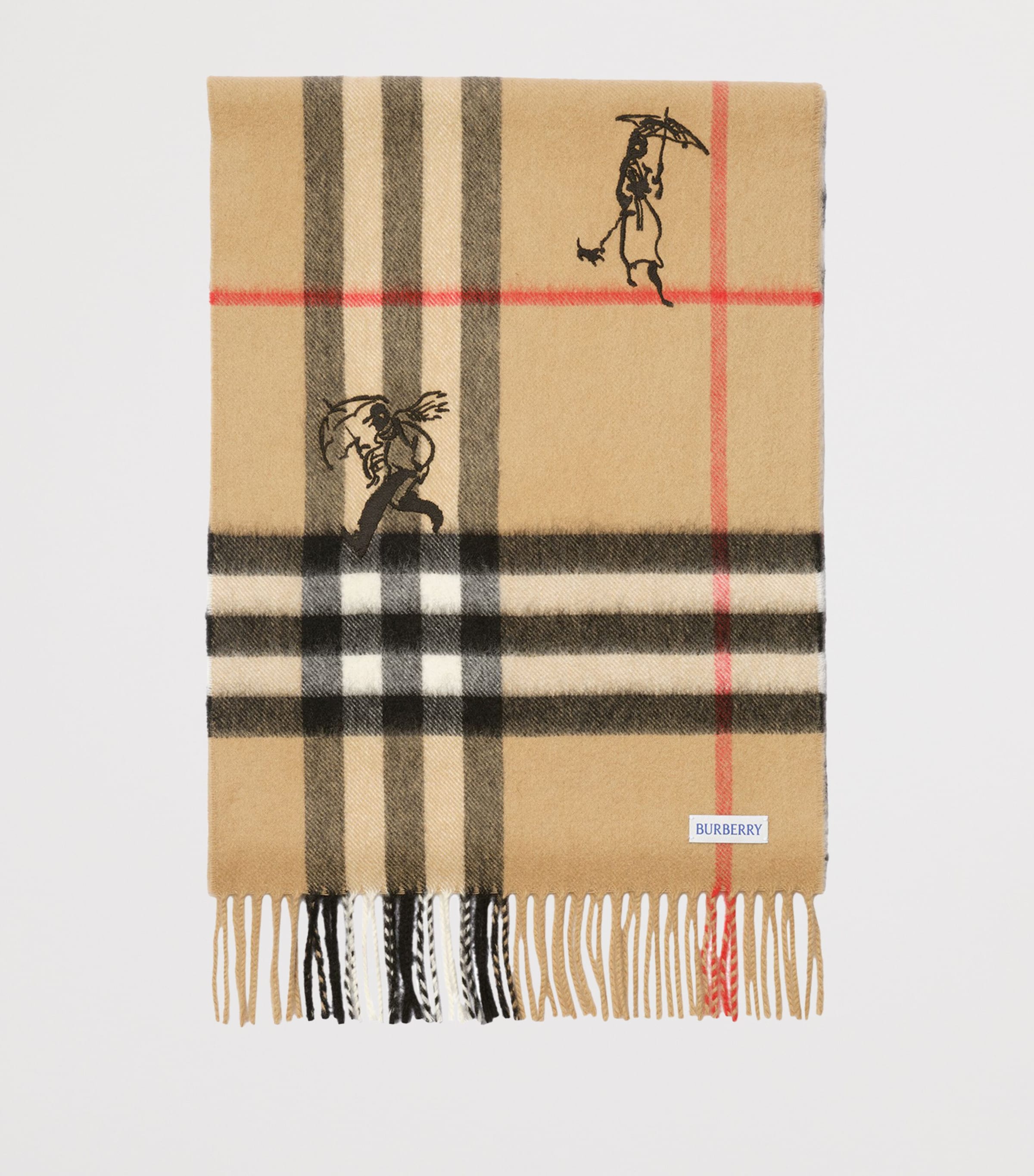 Burberry Cashmere Check Mates Scarf Archive Beige Image 4