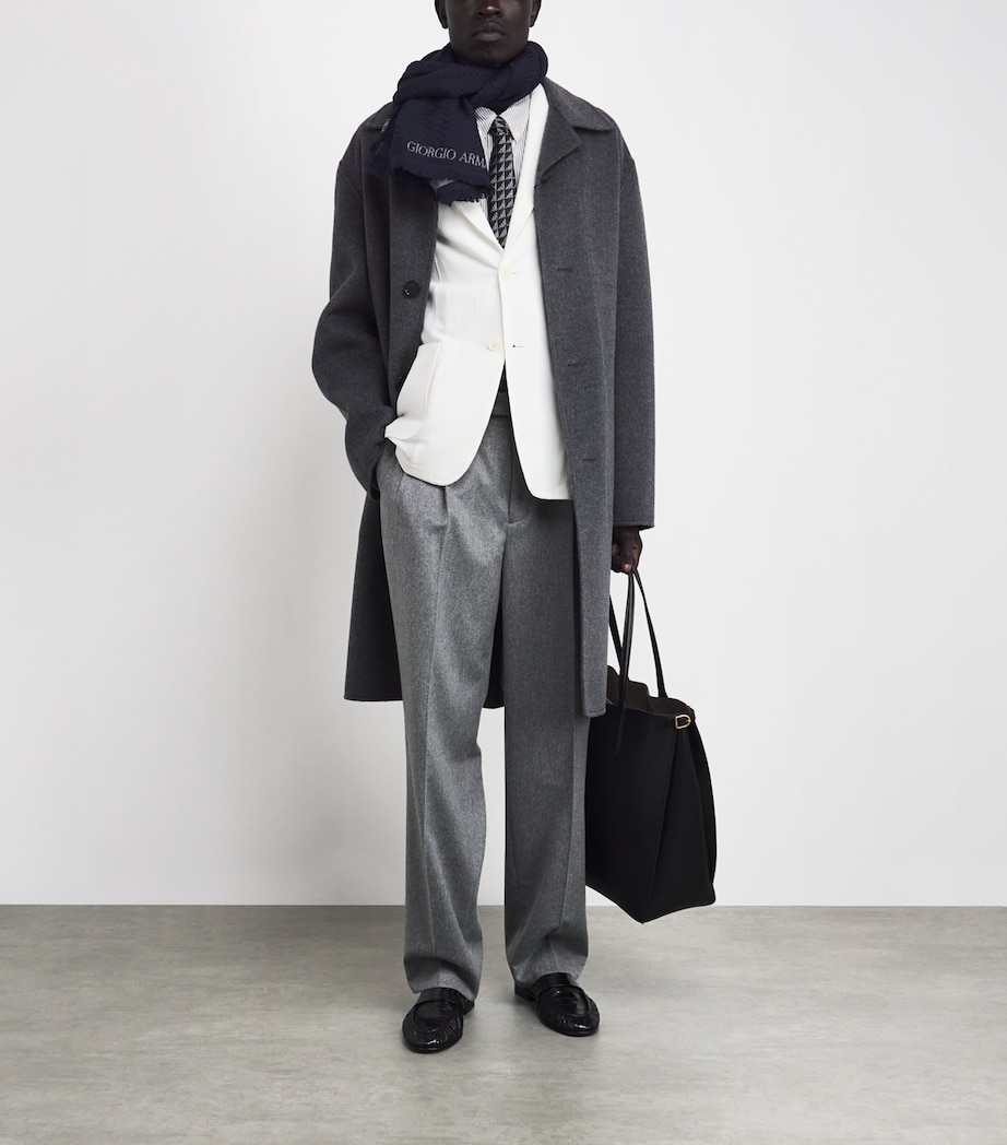 Wool Geometric Print Scarf FB066 Image 2