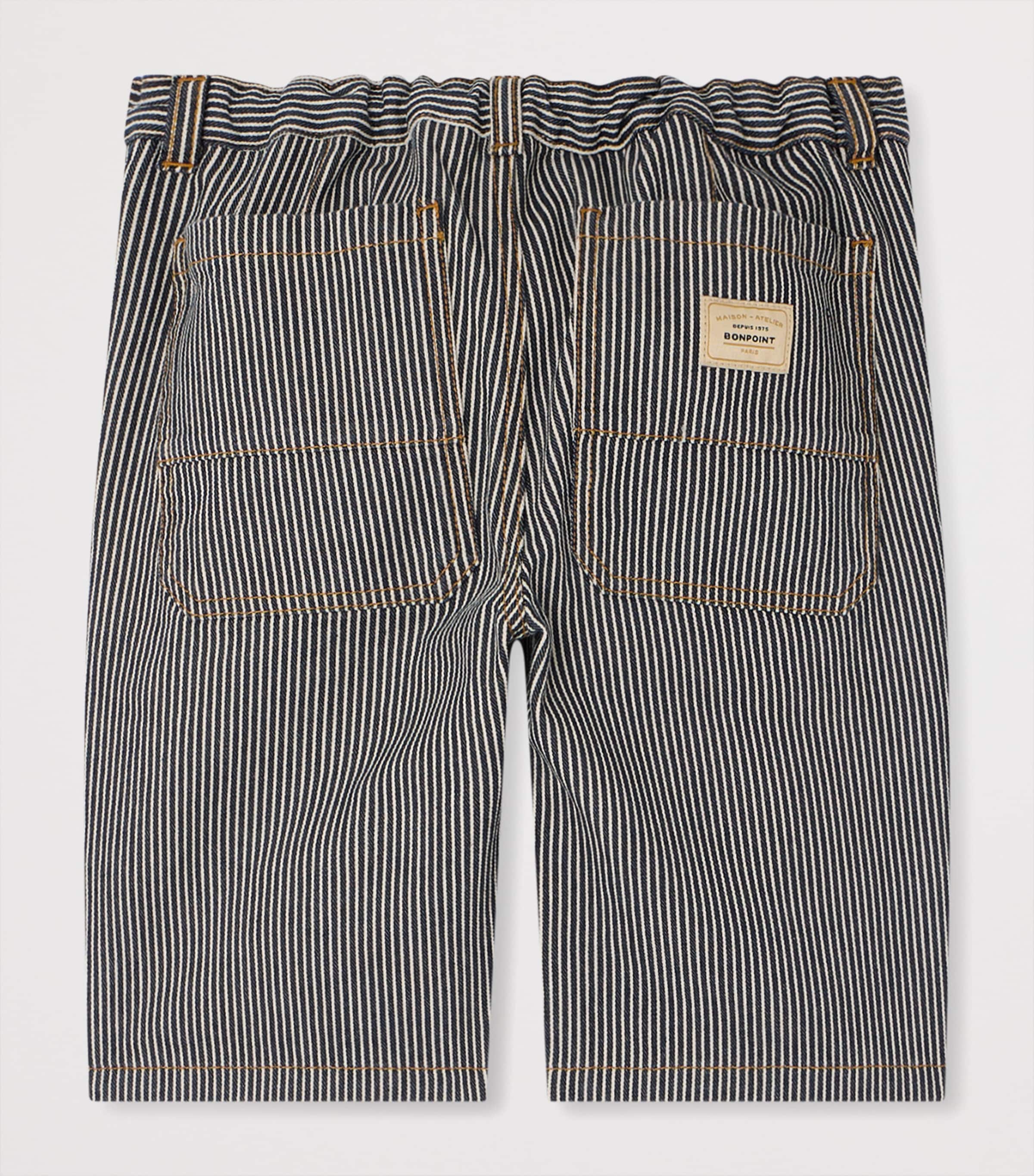 Cotton Stripe Levon Shorts (10-14 Years) RA FAUX NOIR Image 2