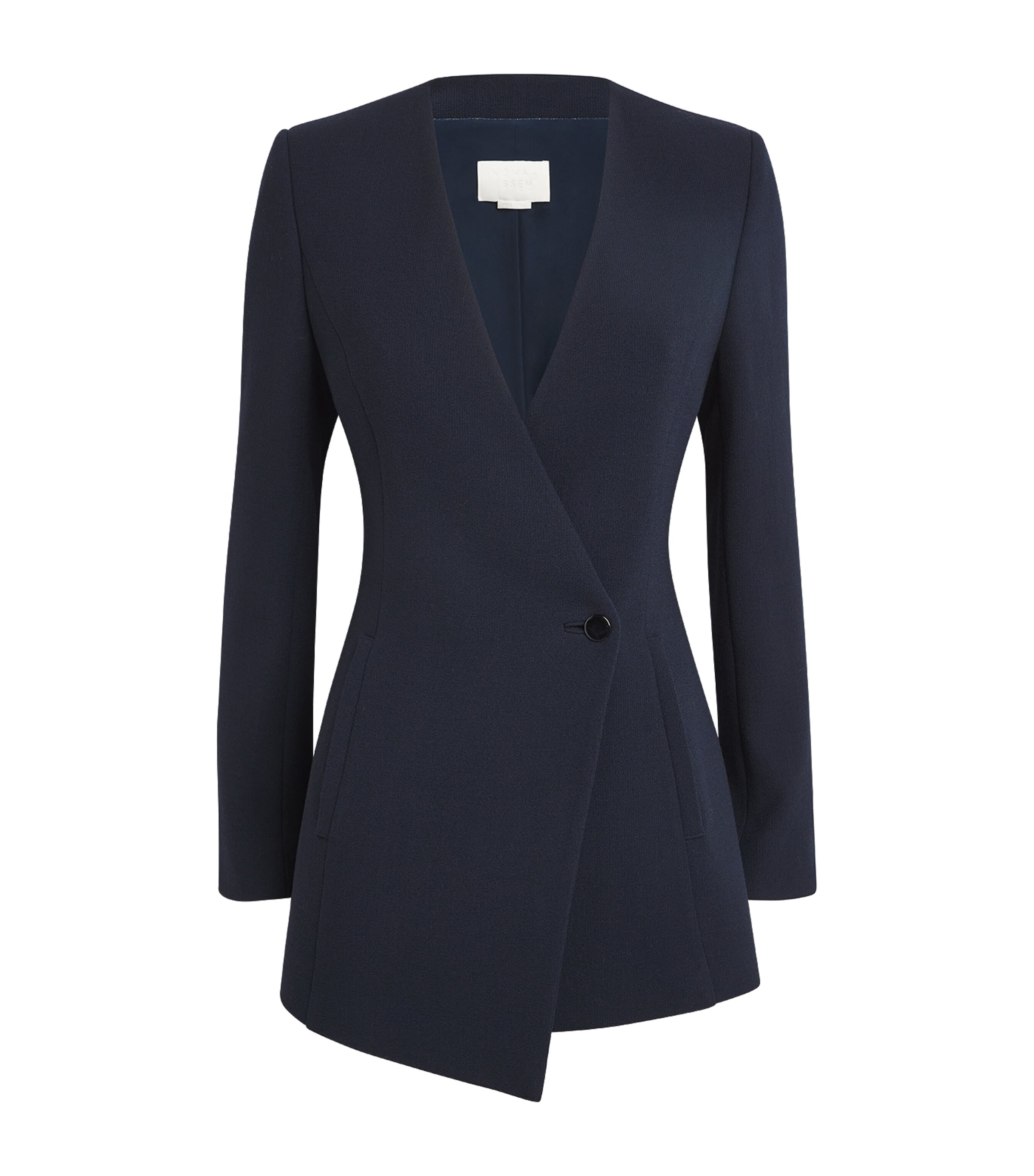 Nomadissem Asymmetric Longs Blazer In Navy