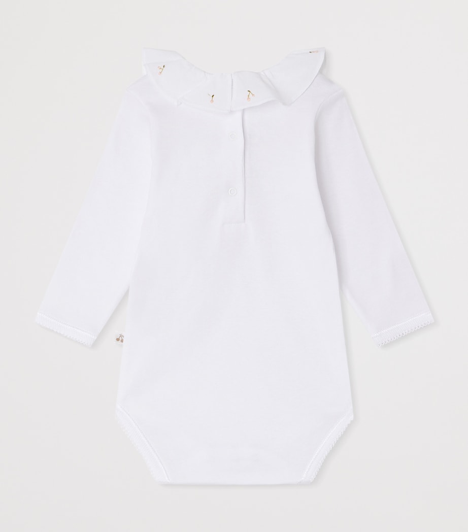 Organic Cotton Ruffled Bodysuit (1-36 Months) BLANC NATUREL Image 2