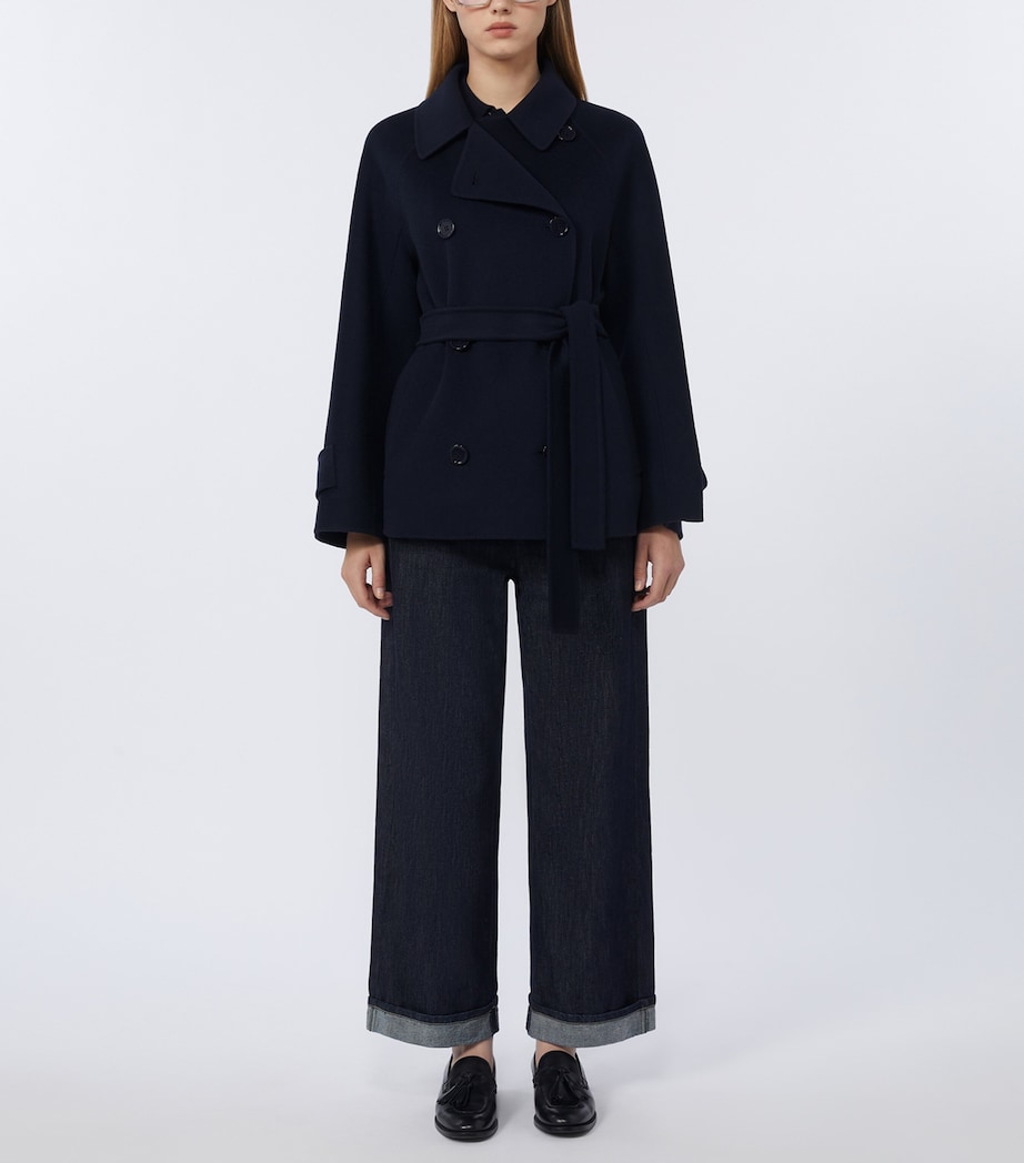 Virgin Wool Belted Jacket MIDNIGHTBLUE Image 2