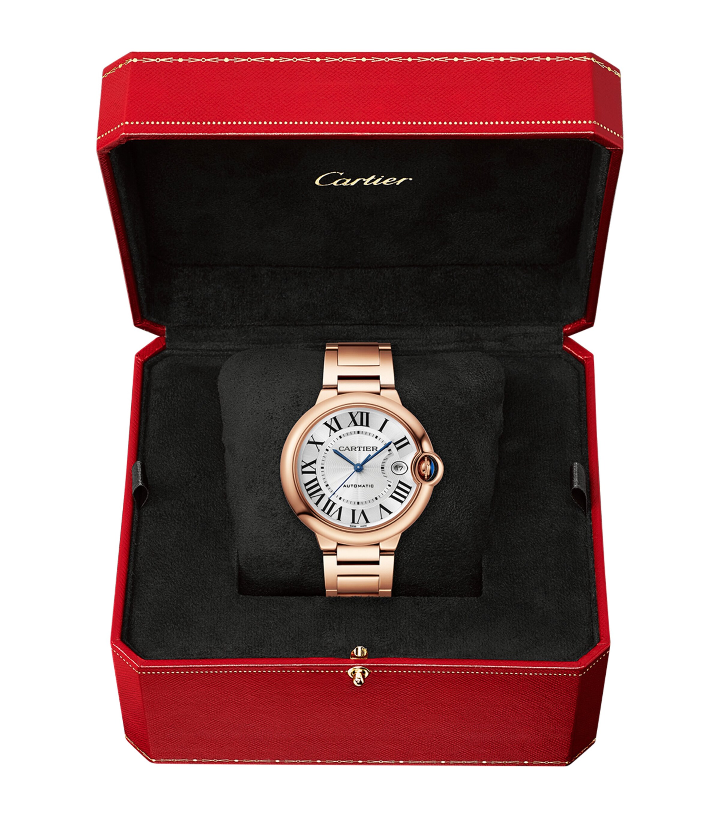 Cartier Rose Gold Ballon Bleu de Cartier Watch 40mm Black Image 2