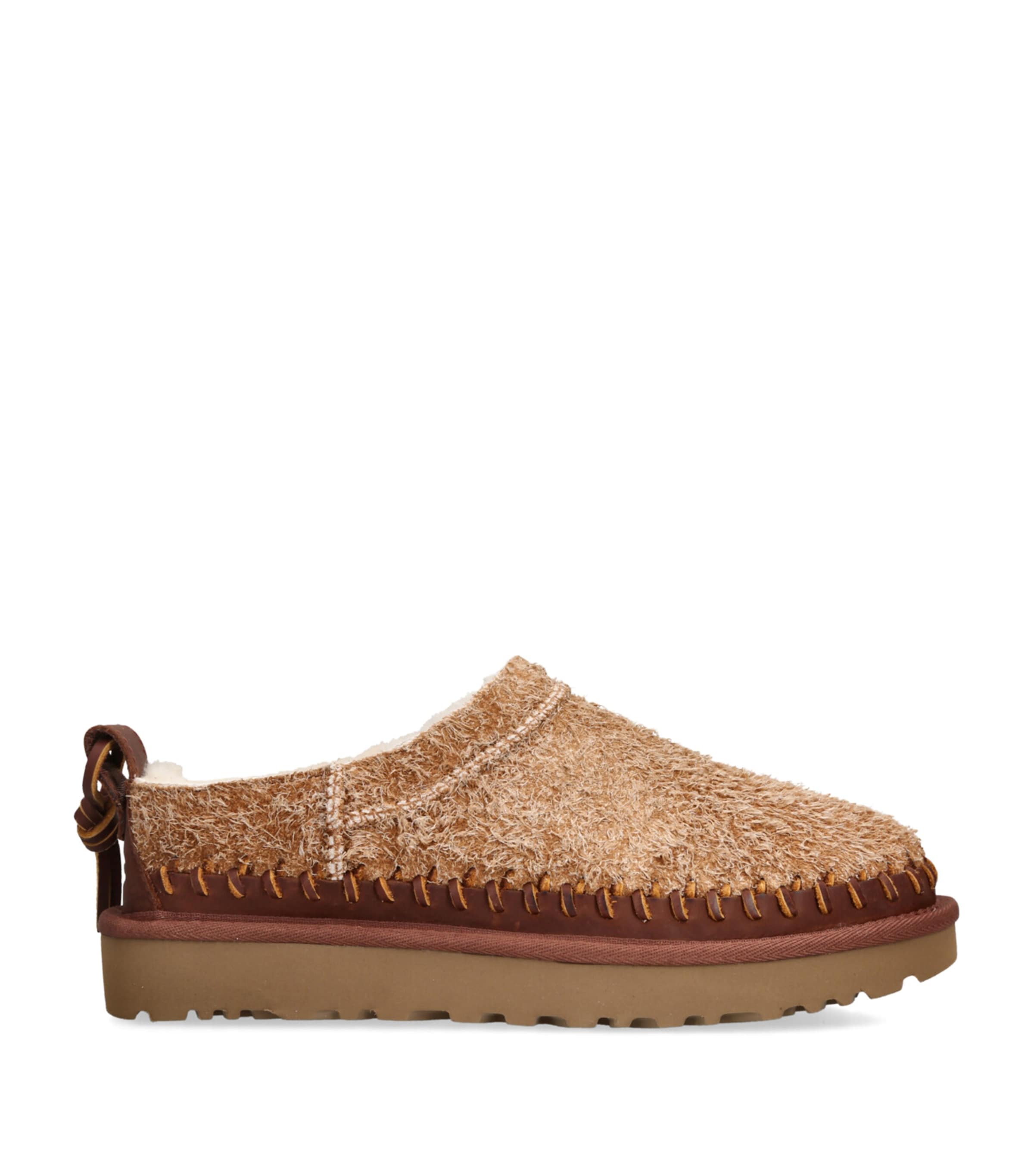 Ugg Camel Suede Classic Micro Biarritz Slippers In Brown
