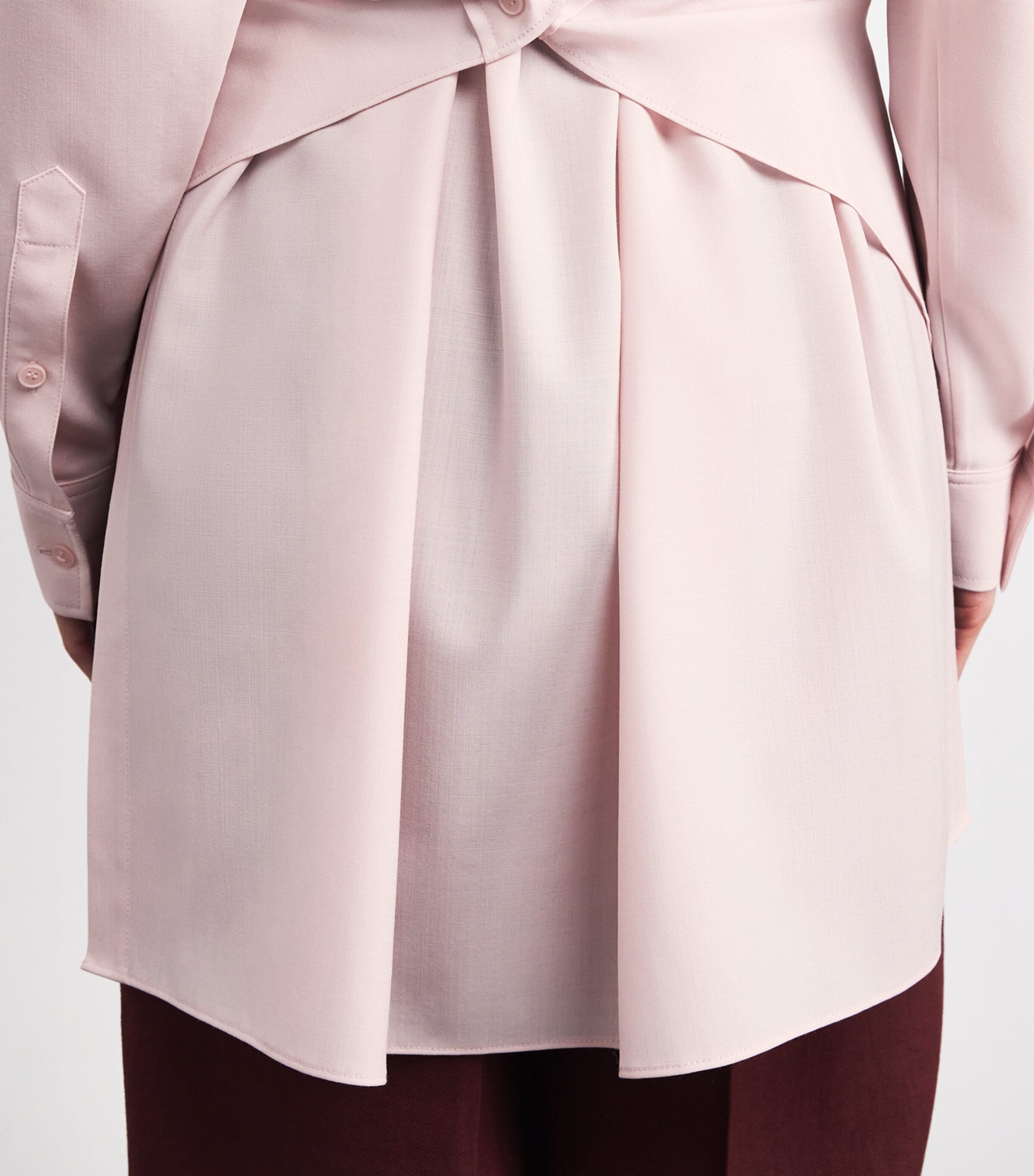 Lafayette 148 Womens Wool-Blend Convertible Shirt Cherry Blossom Image 7