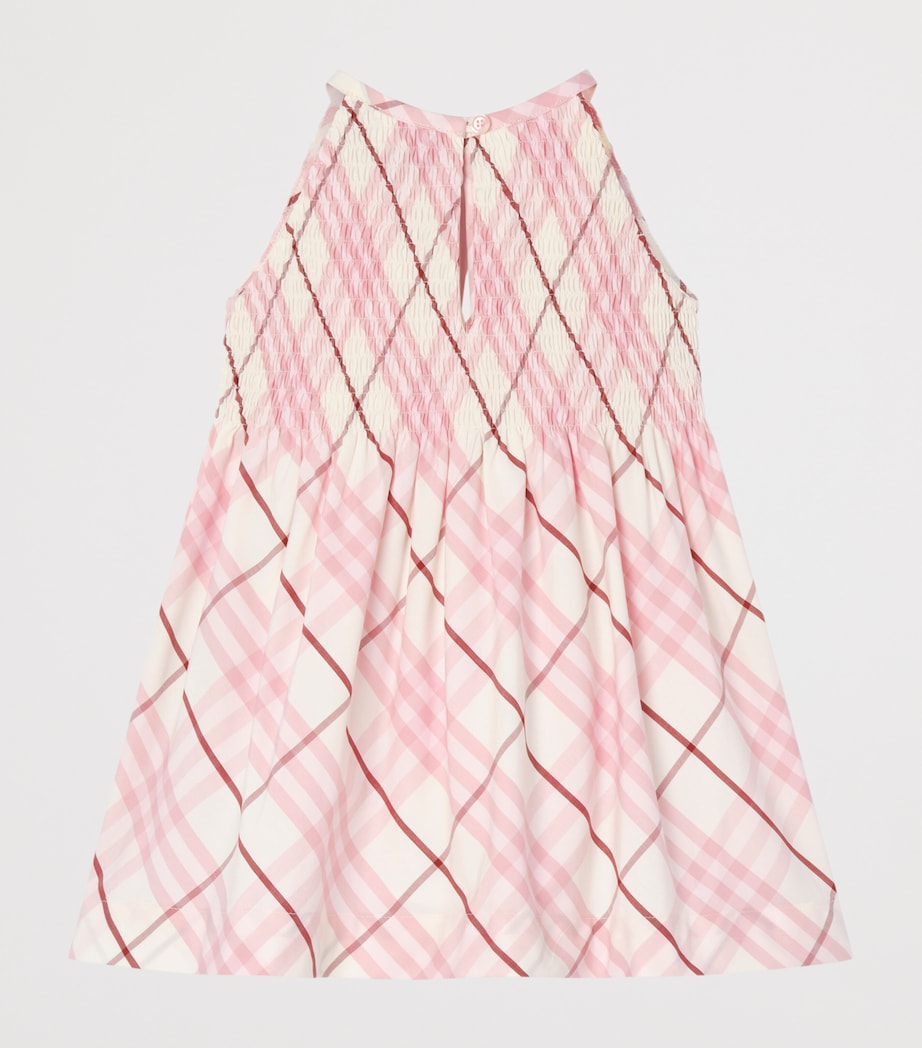 Burberry Kids Cotton Check Sleeveless Dress (6-36 Months) Flora Pink Ip Check Image 2
