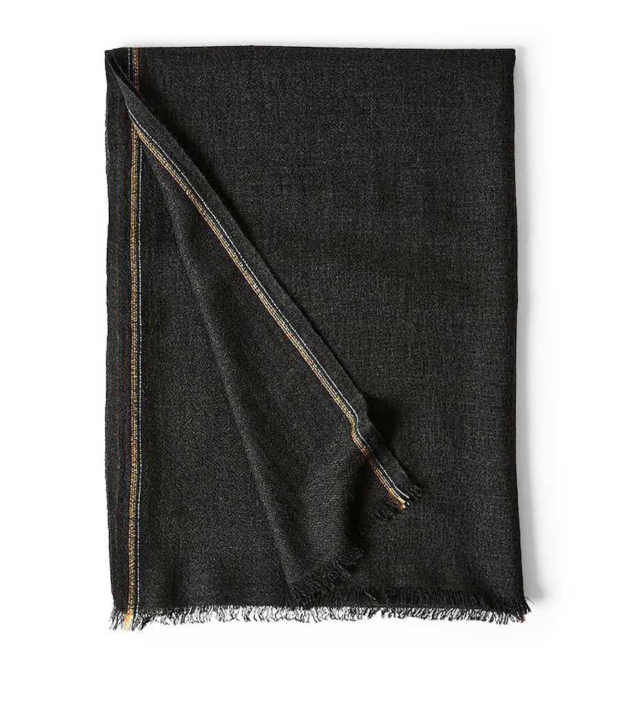 Oyuna Cashmere Komo Throw (200cm x 145cm) Charcoal Image 1