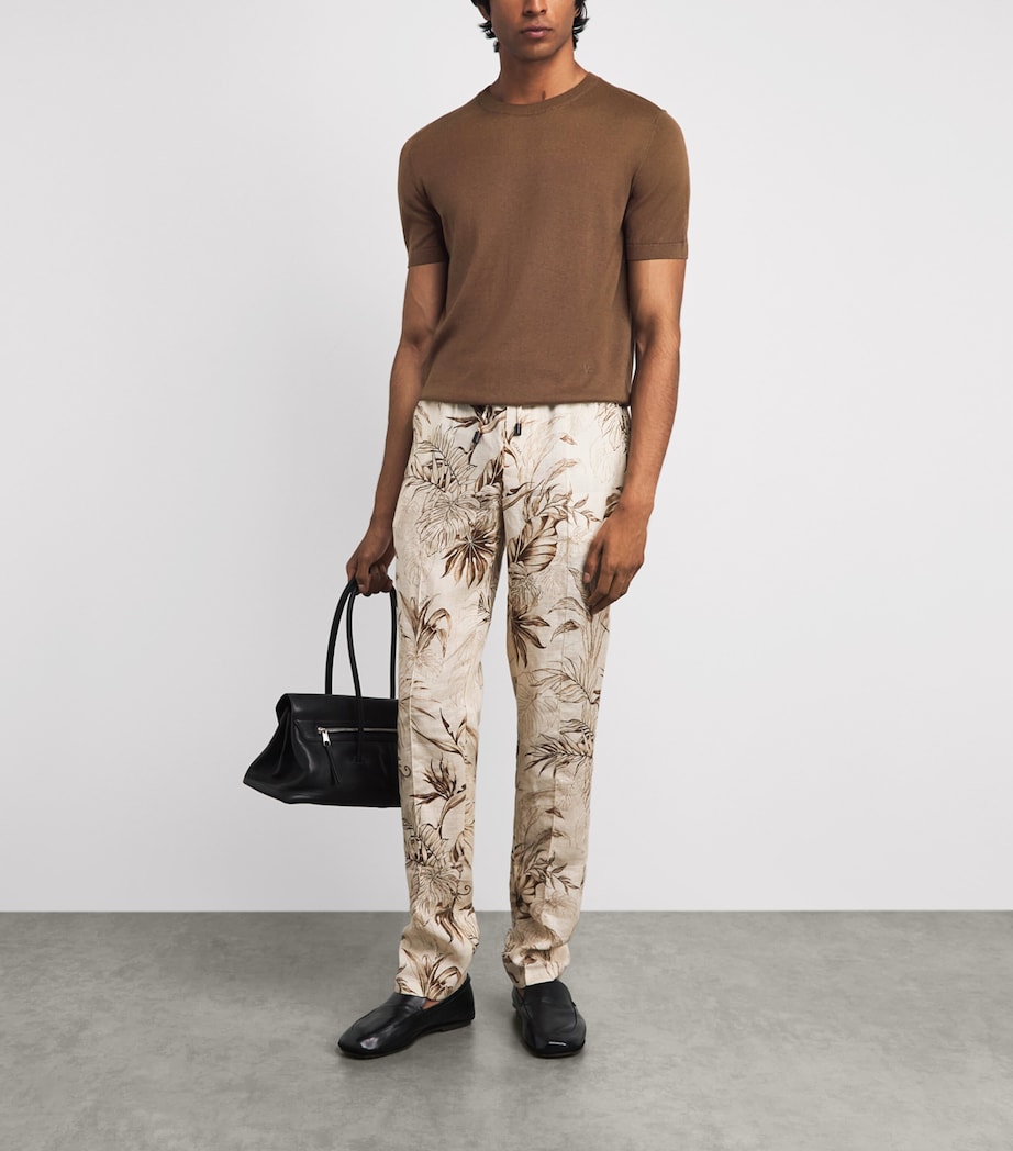 Isaia Mens Silk-Cashmere T-Shirt Image 2