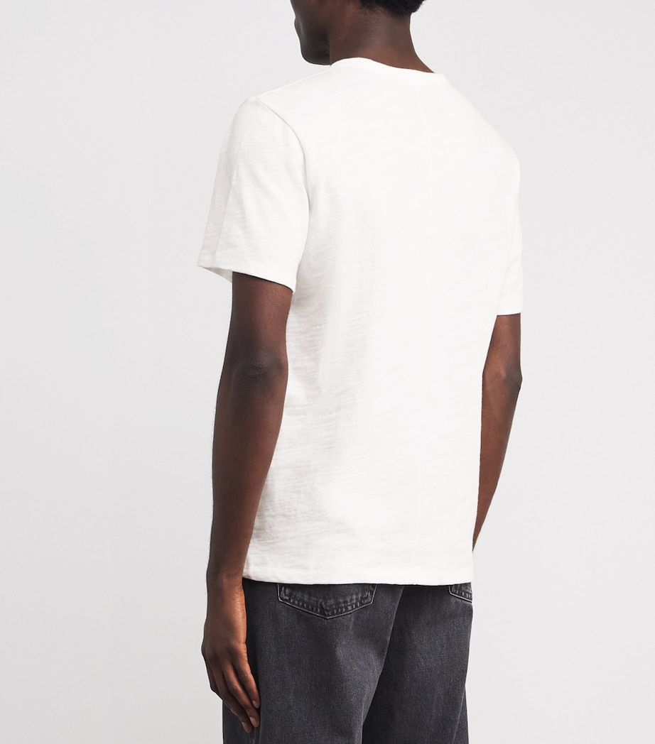 Cotton Embroidered T-Shirt WHITE Image 4