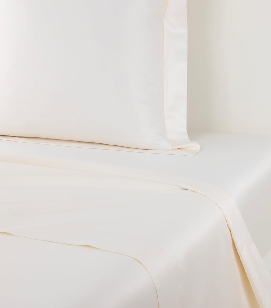 Egyptian Cotton Double Flat Sheet (240cm x 320cm) CREME Image 2