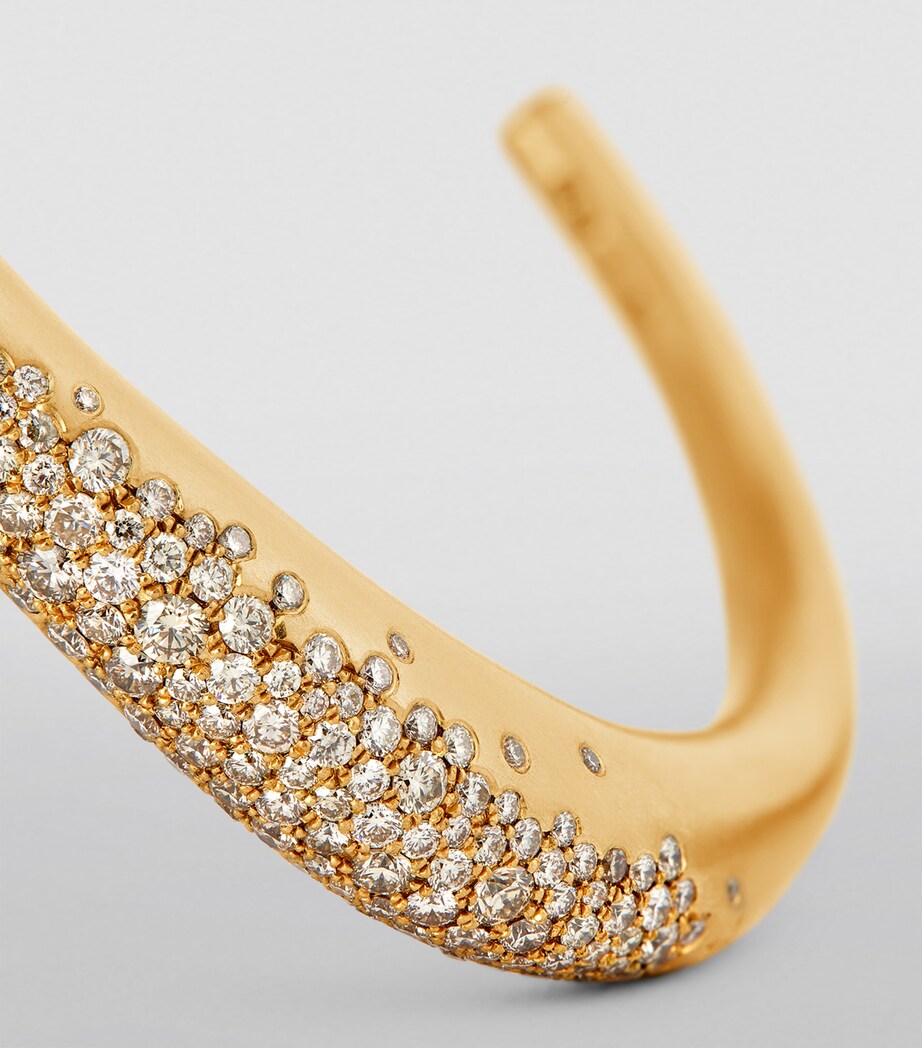 Small Yellow Gold and Champagne Diamond My Muse Urban Winter Bangle YELLOW GOLD Image 6