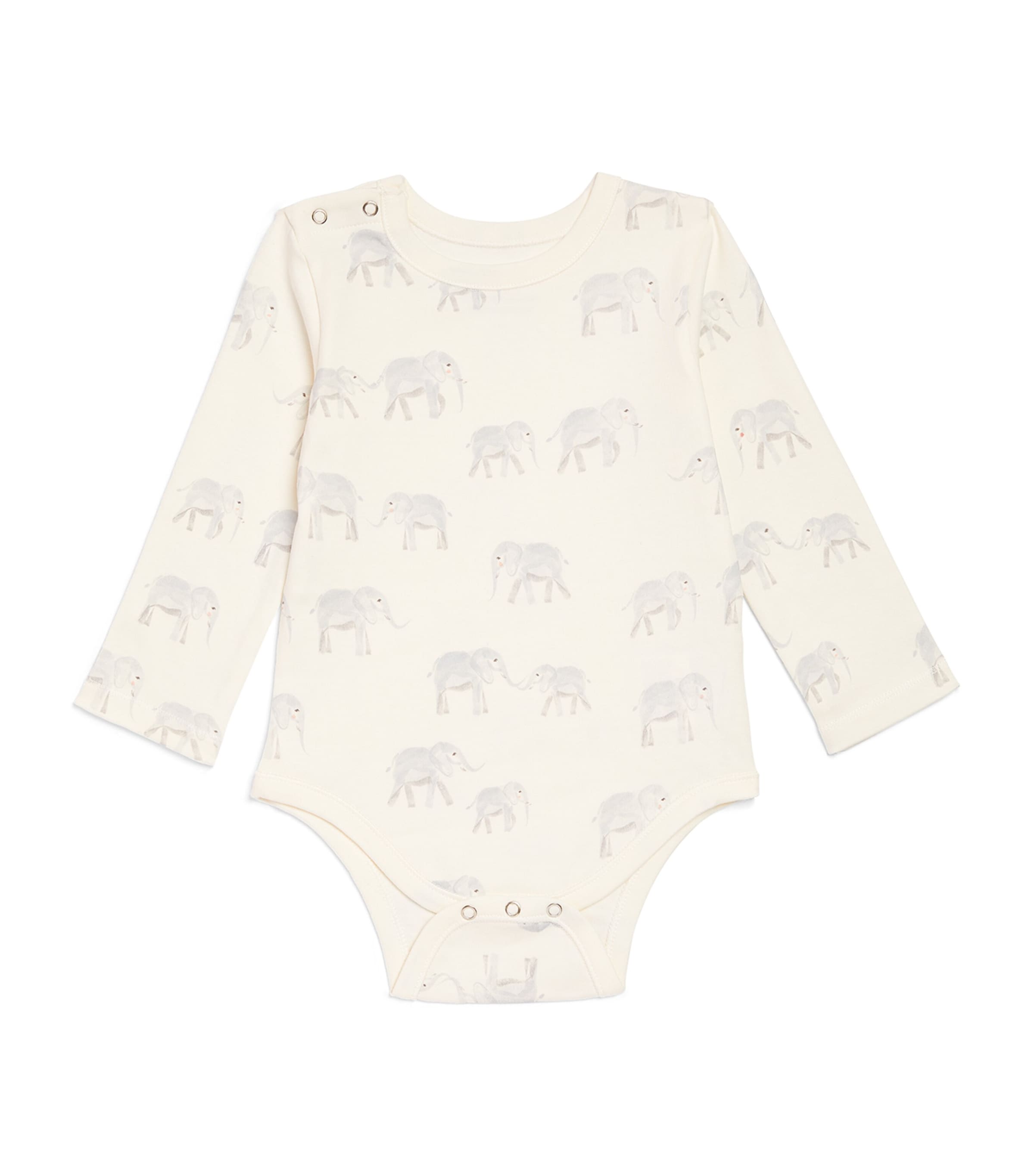 Pehr Cotton Elephant Print Bodysuit