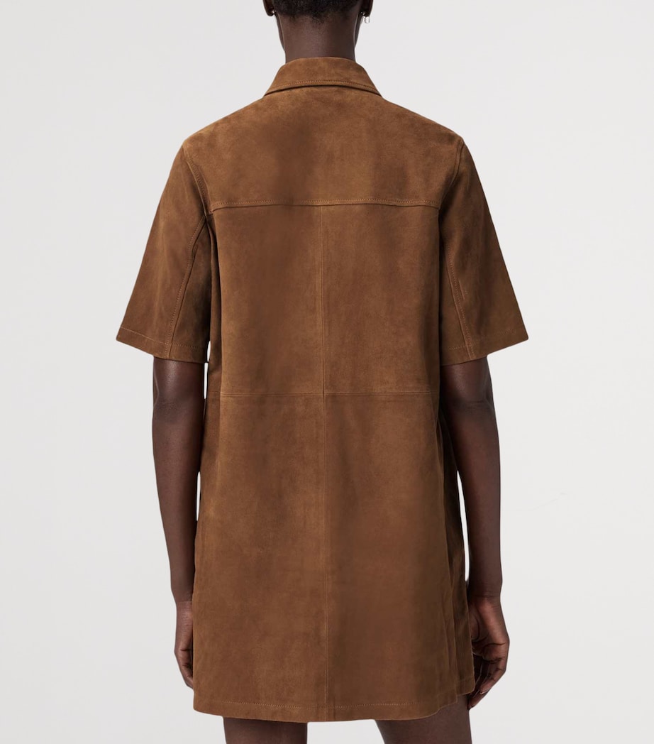 Suede Rock Mini Shirt Dress SUGAR BROWN Image 4