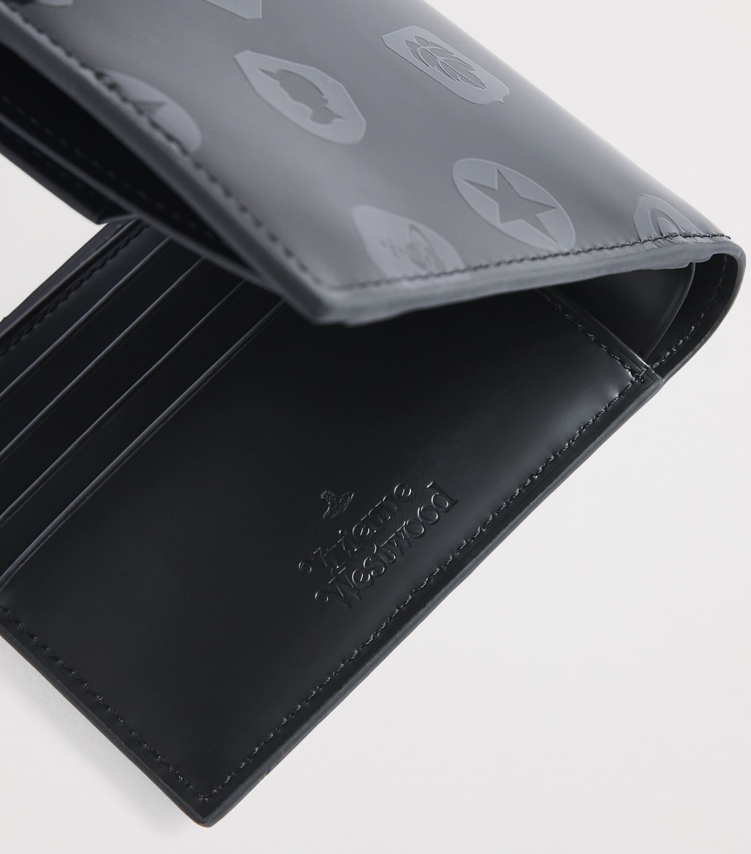 Vivienne Westwood Leather Logo Wallet Black Image 3