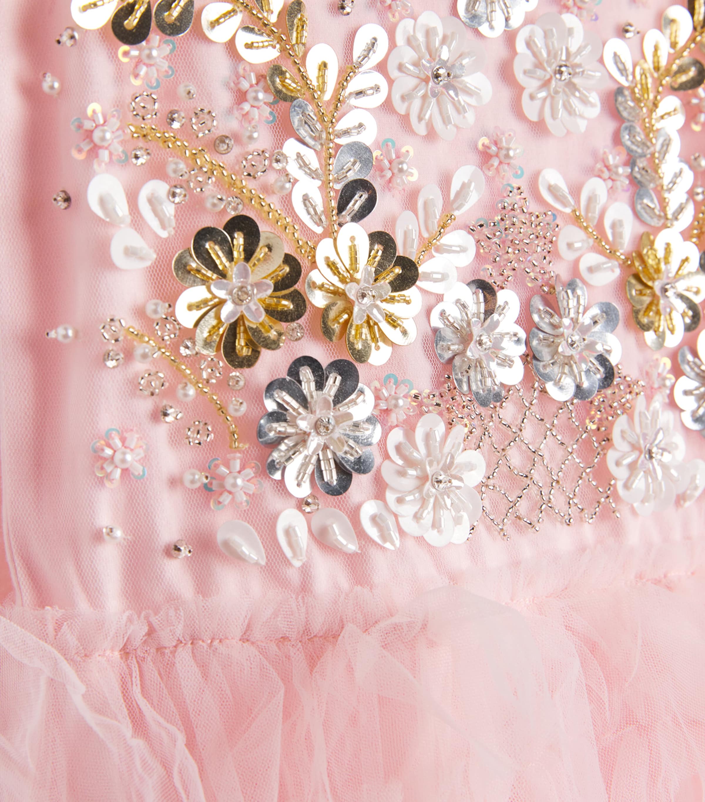 Embellished Golden Daisies Dress (2-12 Years) PINK CLOUD Image 3