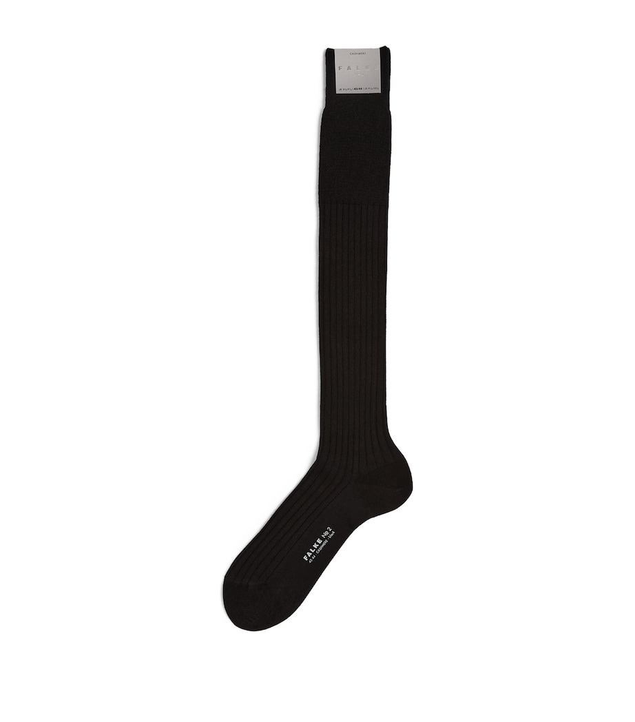 No.2 Cashmere Long Socks BLACK Image 1