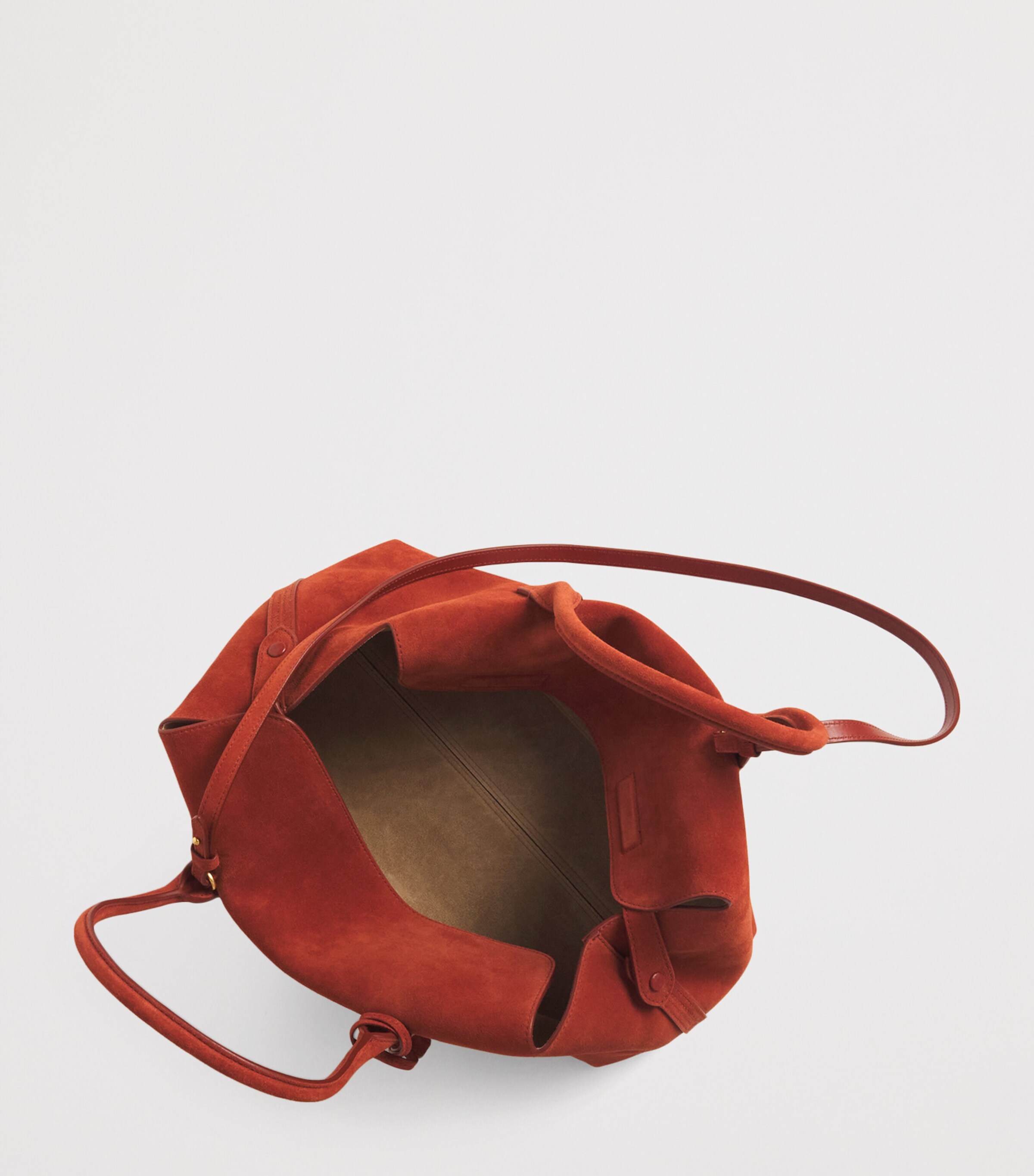 Polo Ralph Lauren Medium Suede Bellport Top-Handle Bag Auburn Image 4