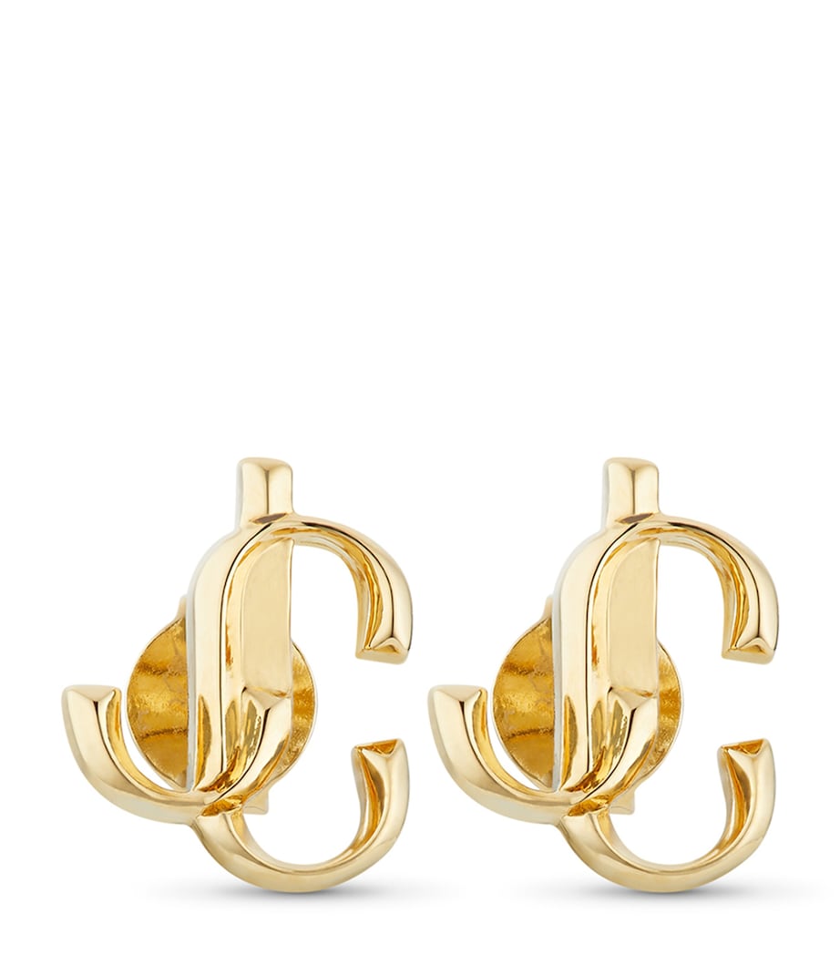JC Logo Mini Stud Earrings GOLD Image 1