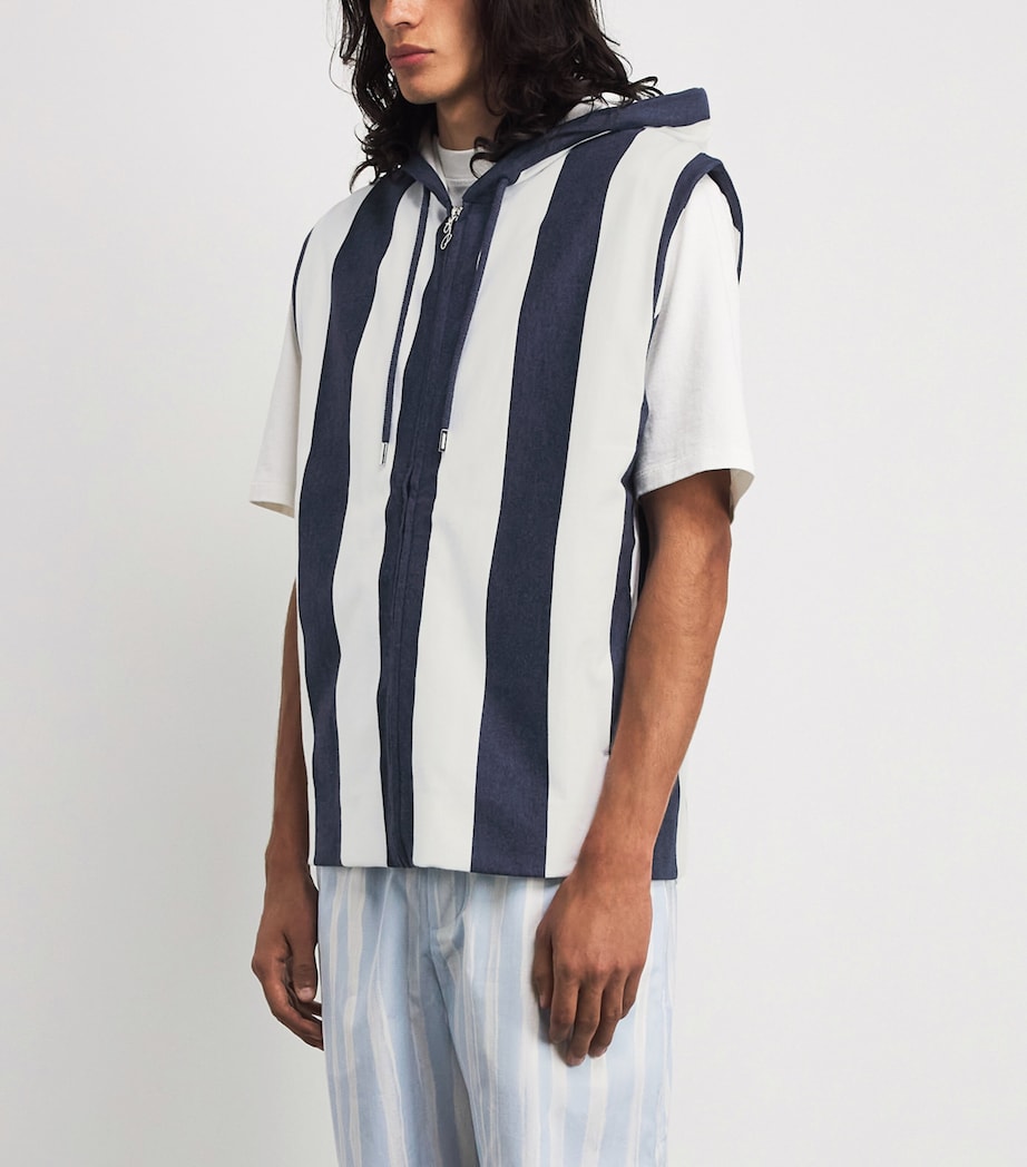 Jacquemus Mens Marinière Stripe Sleeveless Hoodie Jqrd Bg Strp Nvy Image 4
