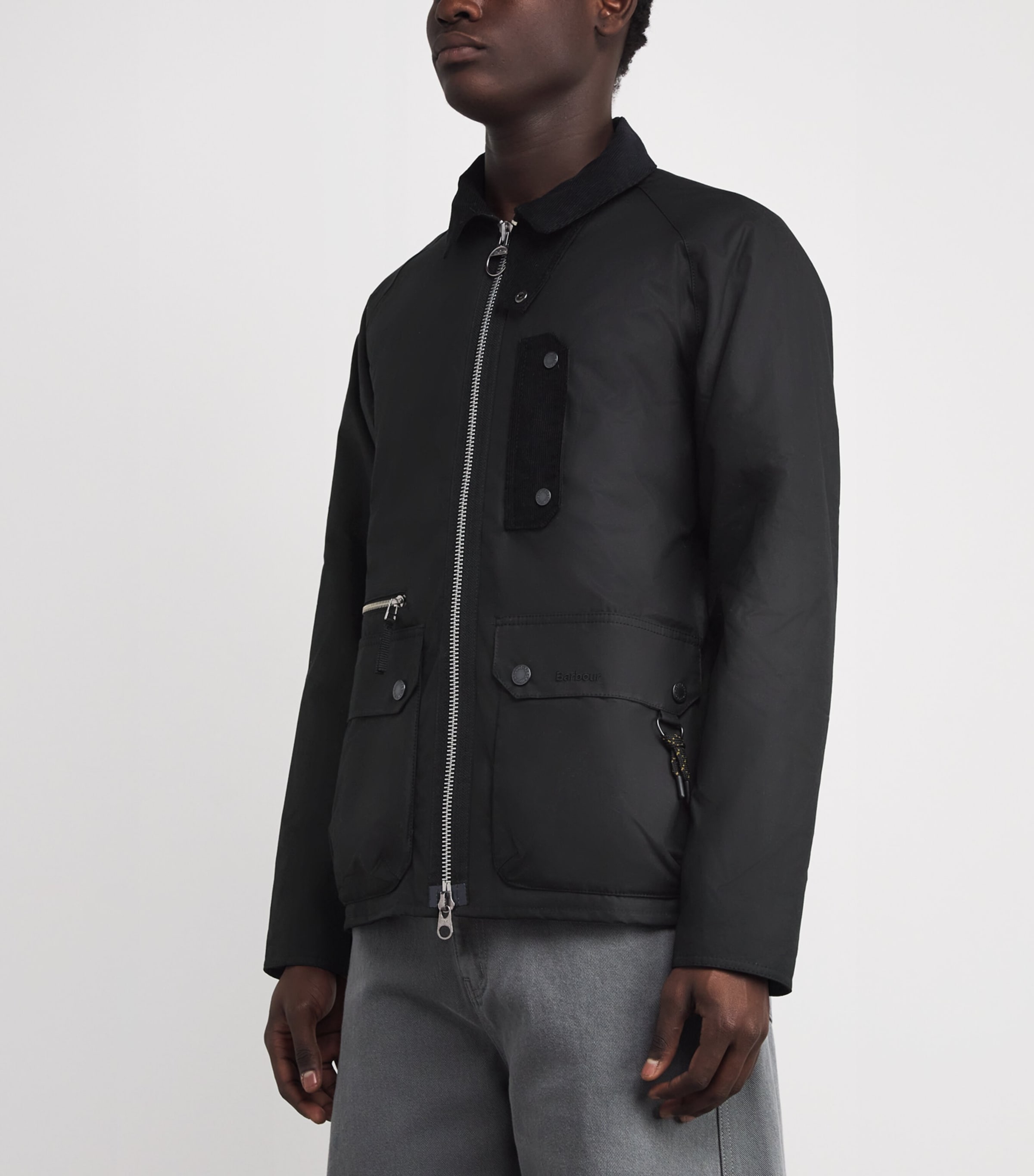 Waxed Cotton Tract Jacket BK71 BLACK Image 3