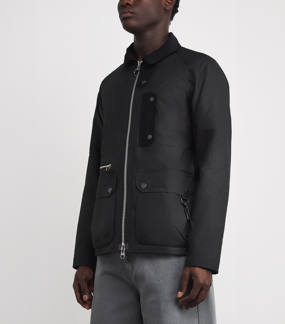 Waxed Cotton Tract Jacket BK71 BLACK Image 3