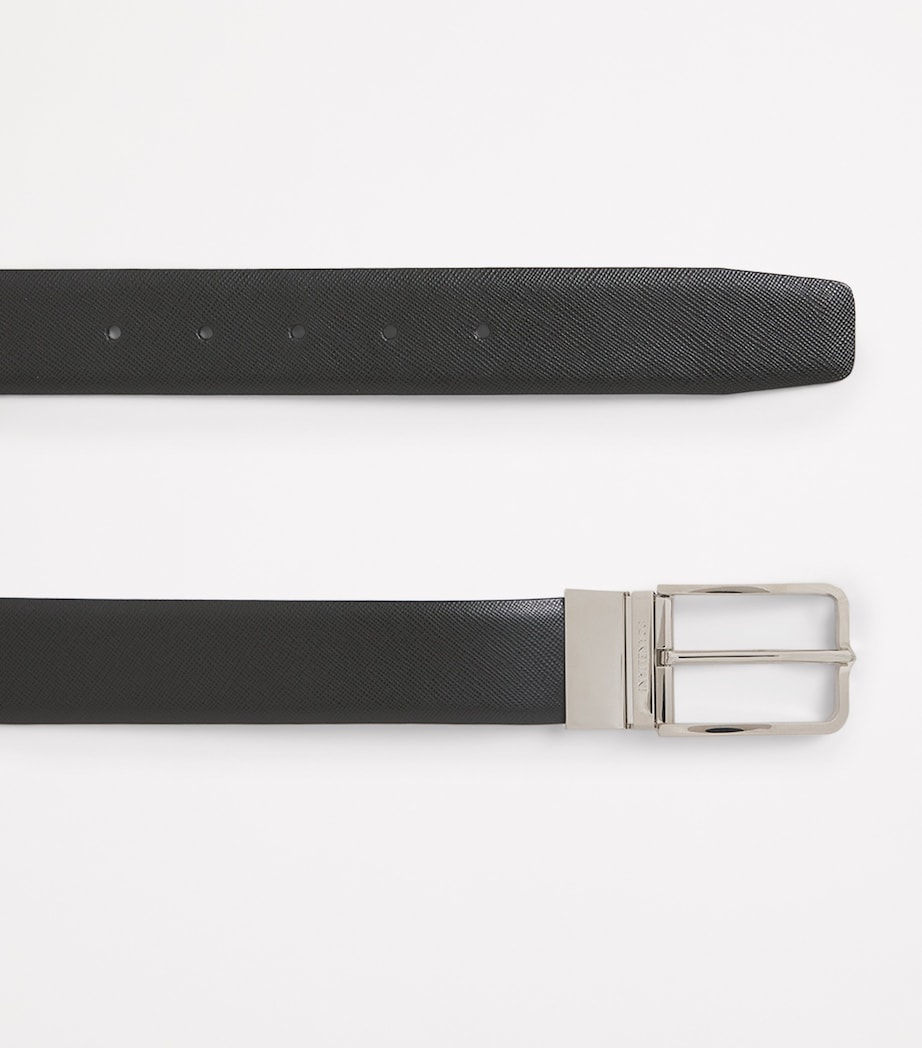 Corneliani Leather Belt Black Print Image 4