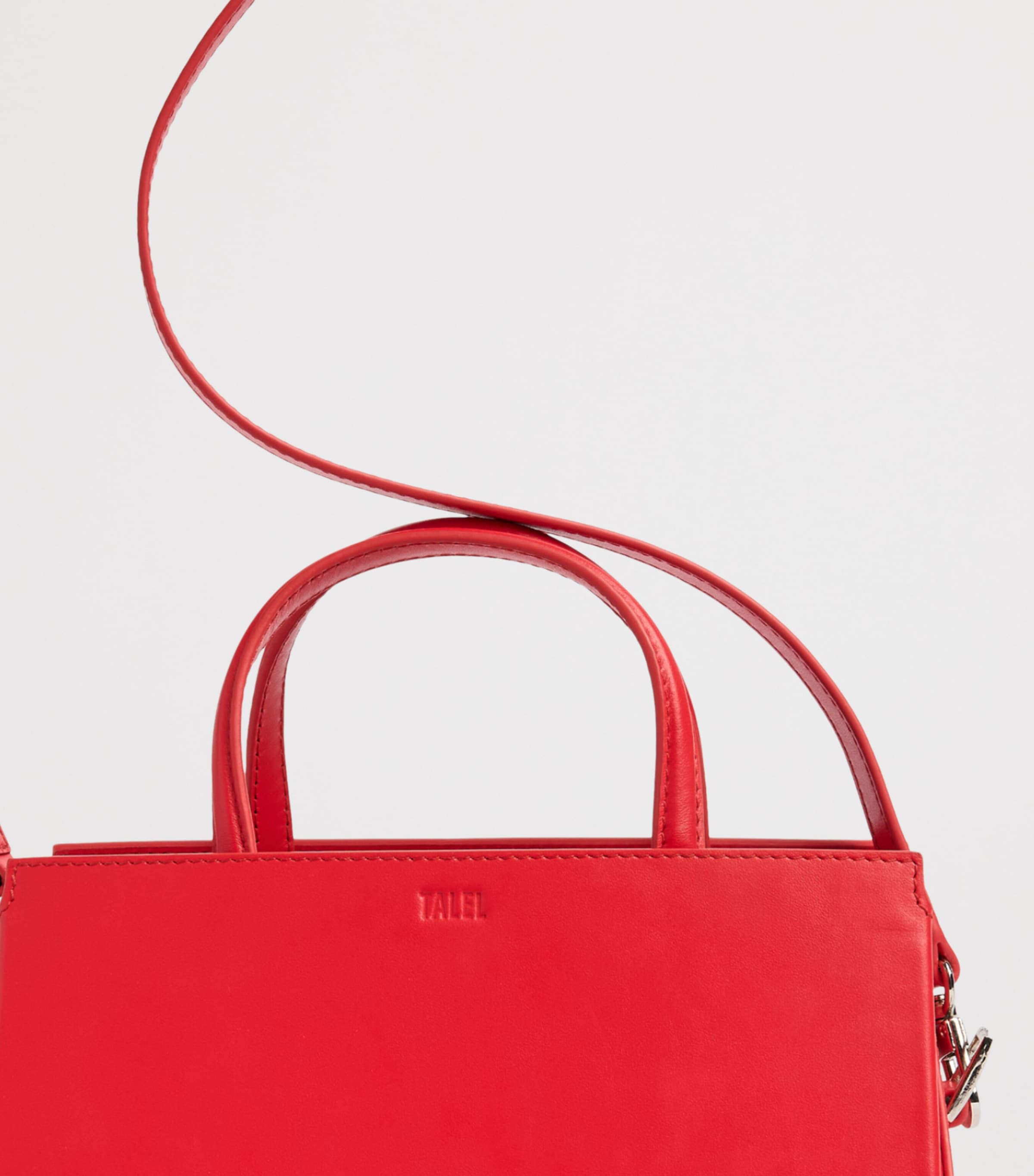Talel Paris Leather V2 Baguette Bag Red Image 6