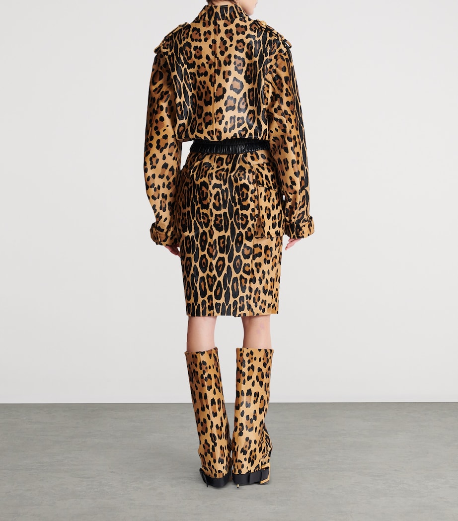 Suede Leopard Print Bomber Jacket WDH MULTI/NOIR Image 6