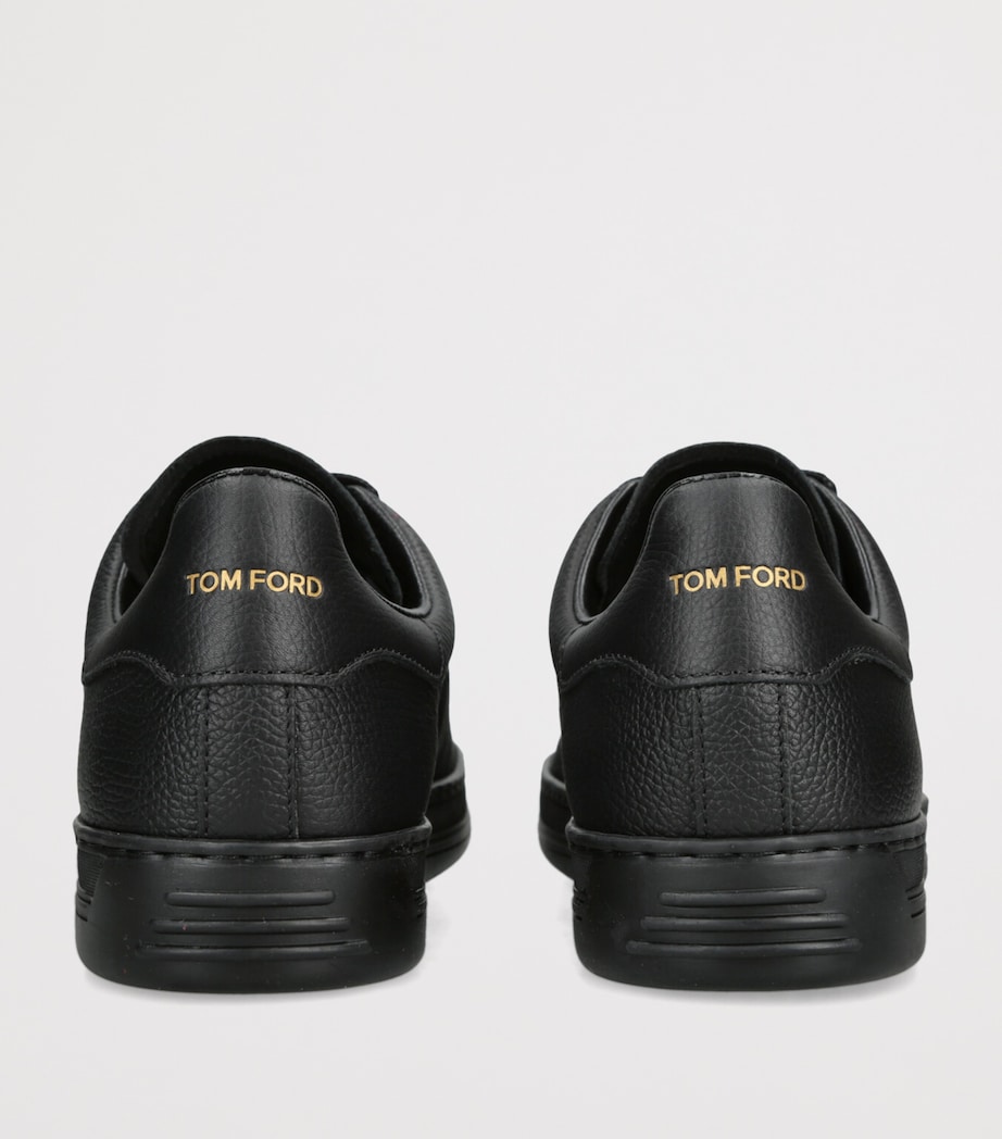 TOM FORD Leather Warwick Sneakers Black Image 2